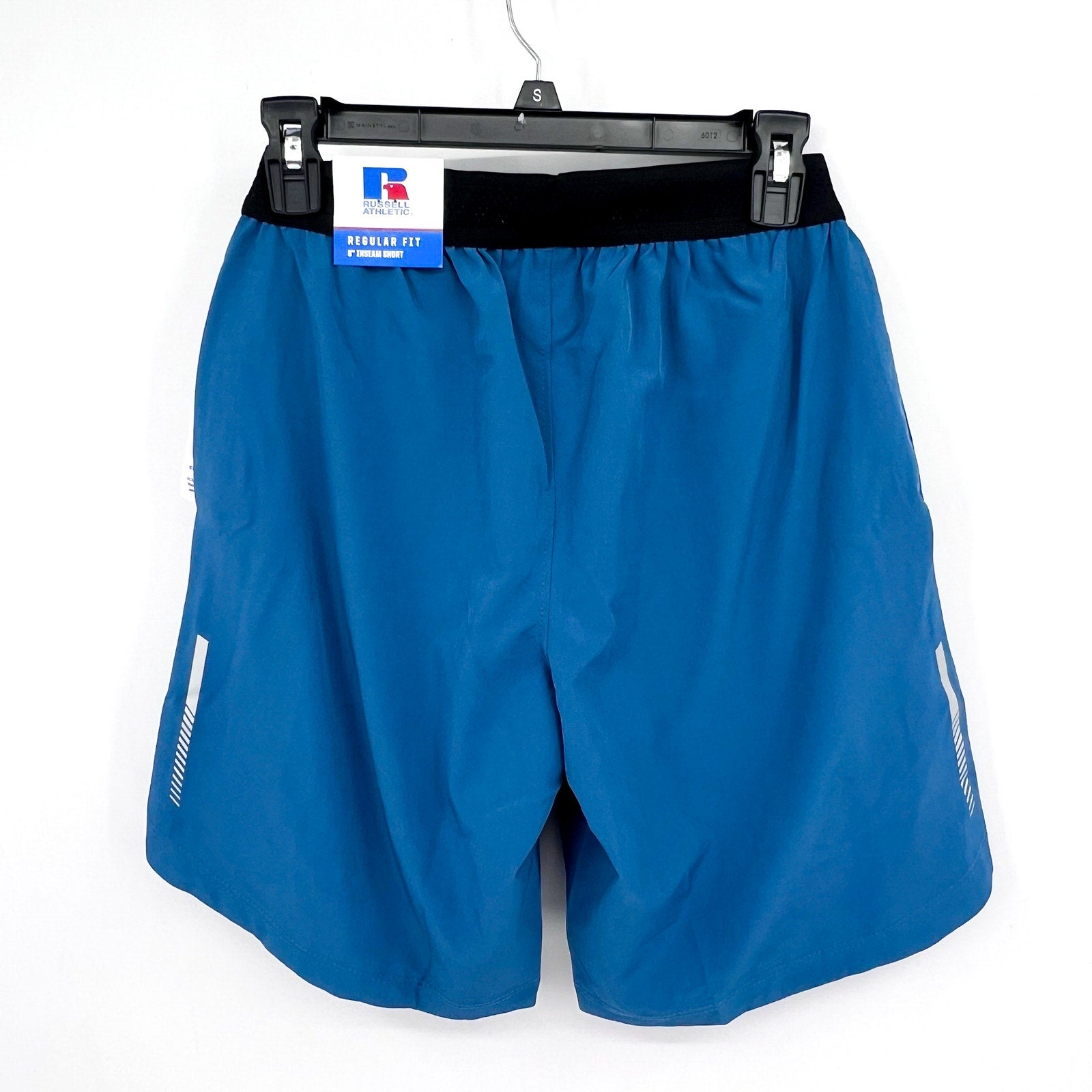 RUSSELL Men's Chaser Athletic Shorts Small Eco Blue 7.5" Inseam NWT