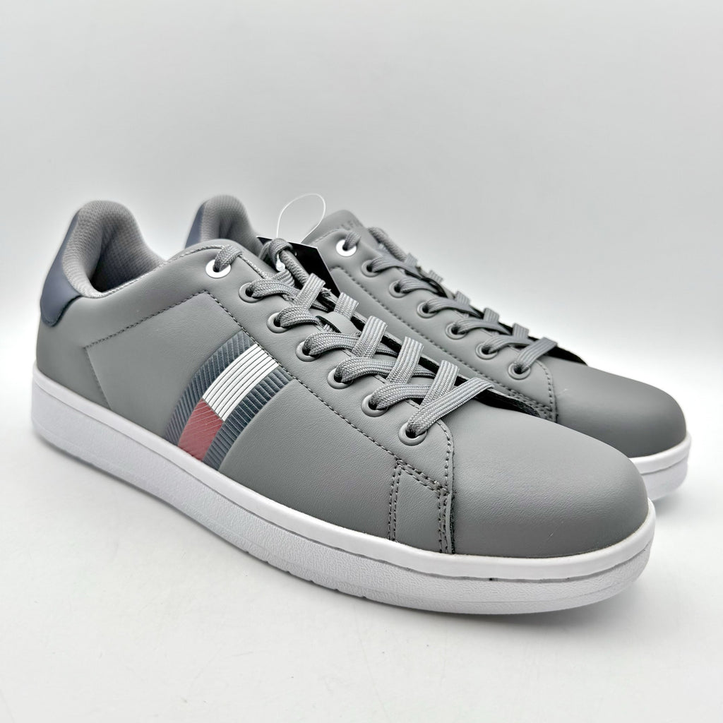 Tommy Hilfiger Mens Lampkin Flag Low Top Sneakers US 12 Grey  Cup-Sole NIB