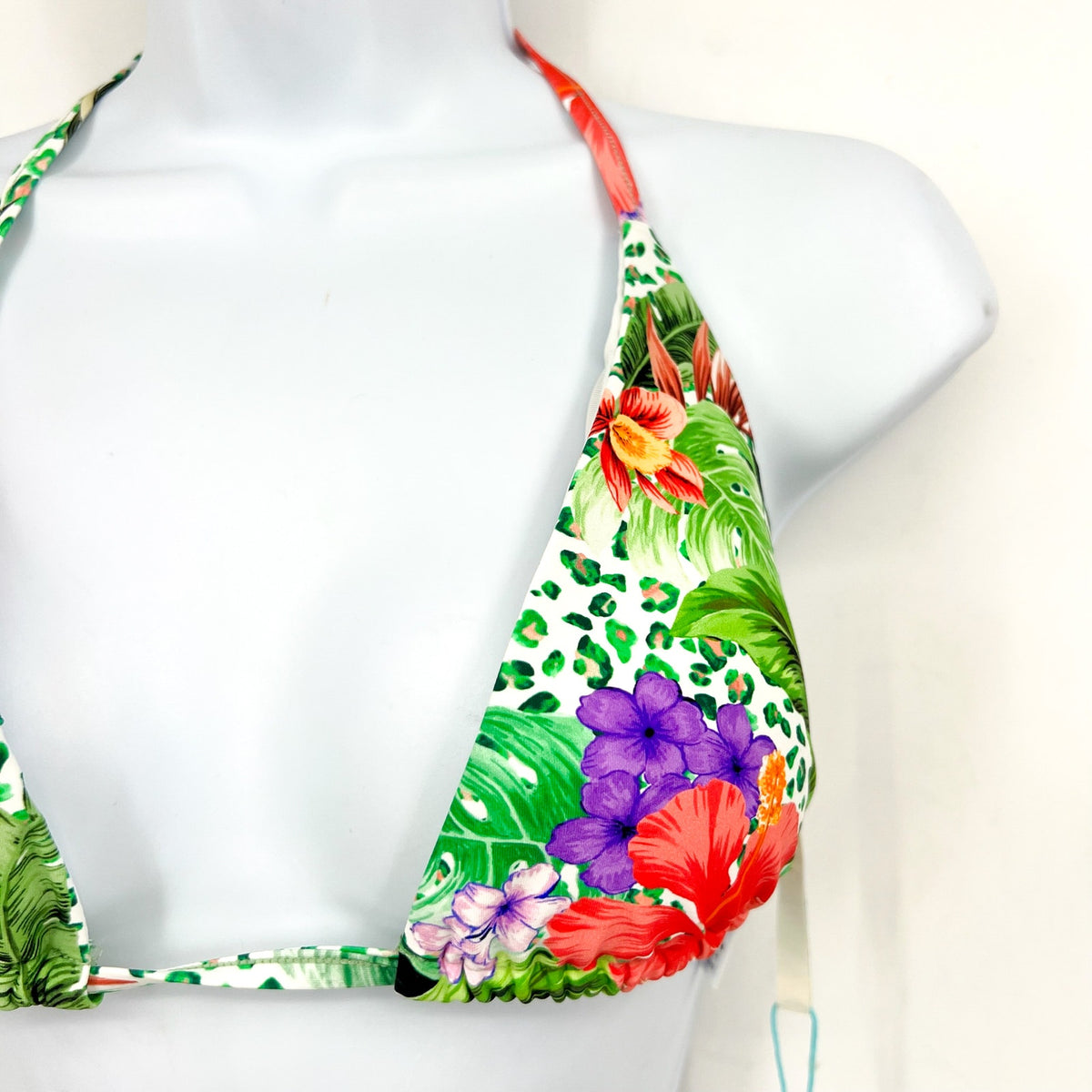 SEA LEVEL SWIM Women's Dolce D Cup Tri Top Size 6 Green Multi Print Floral NWT
