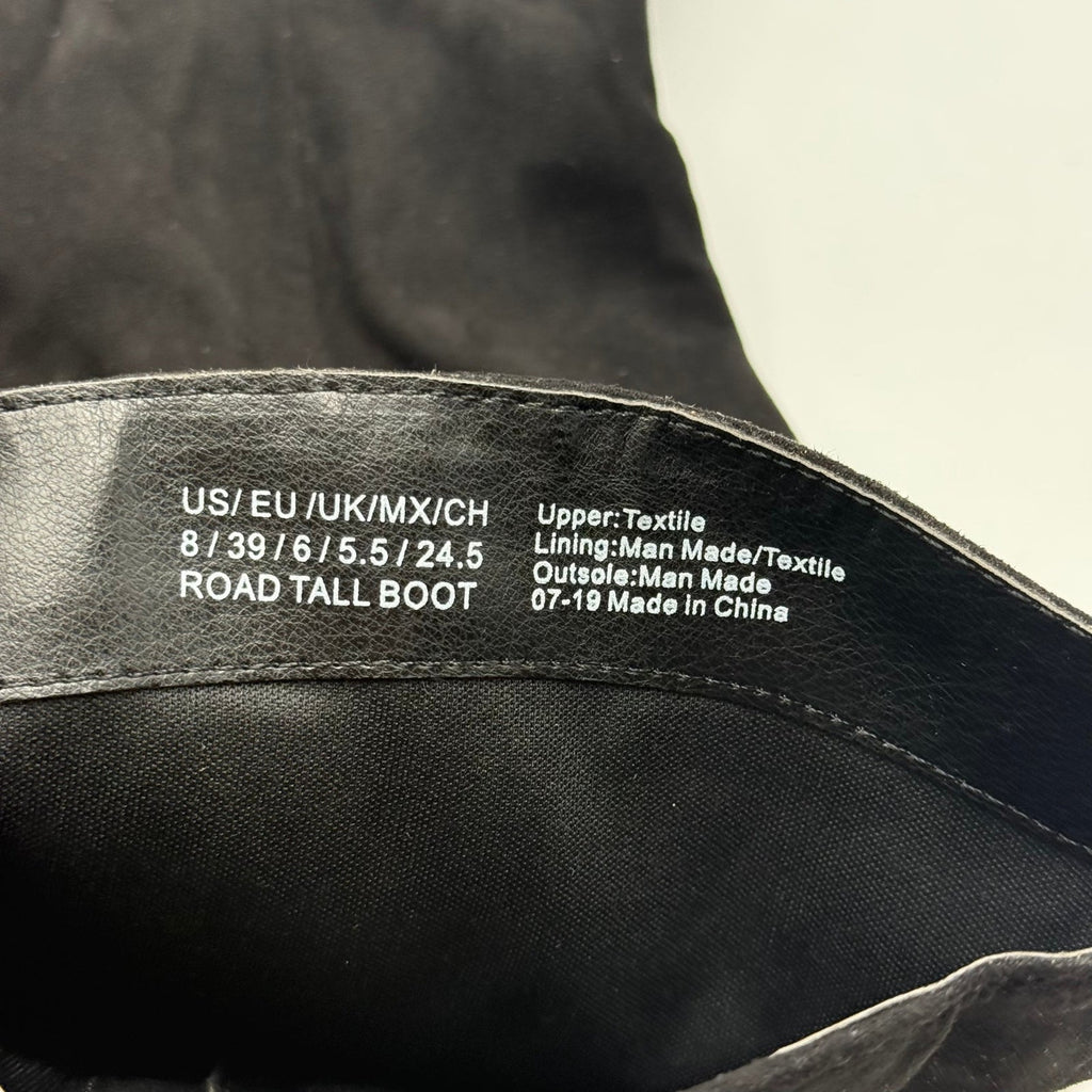 Kenneth Cole Reaction Womens Road Tall Boots Size 8 EU 39 Black Faux Suede NWOB
