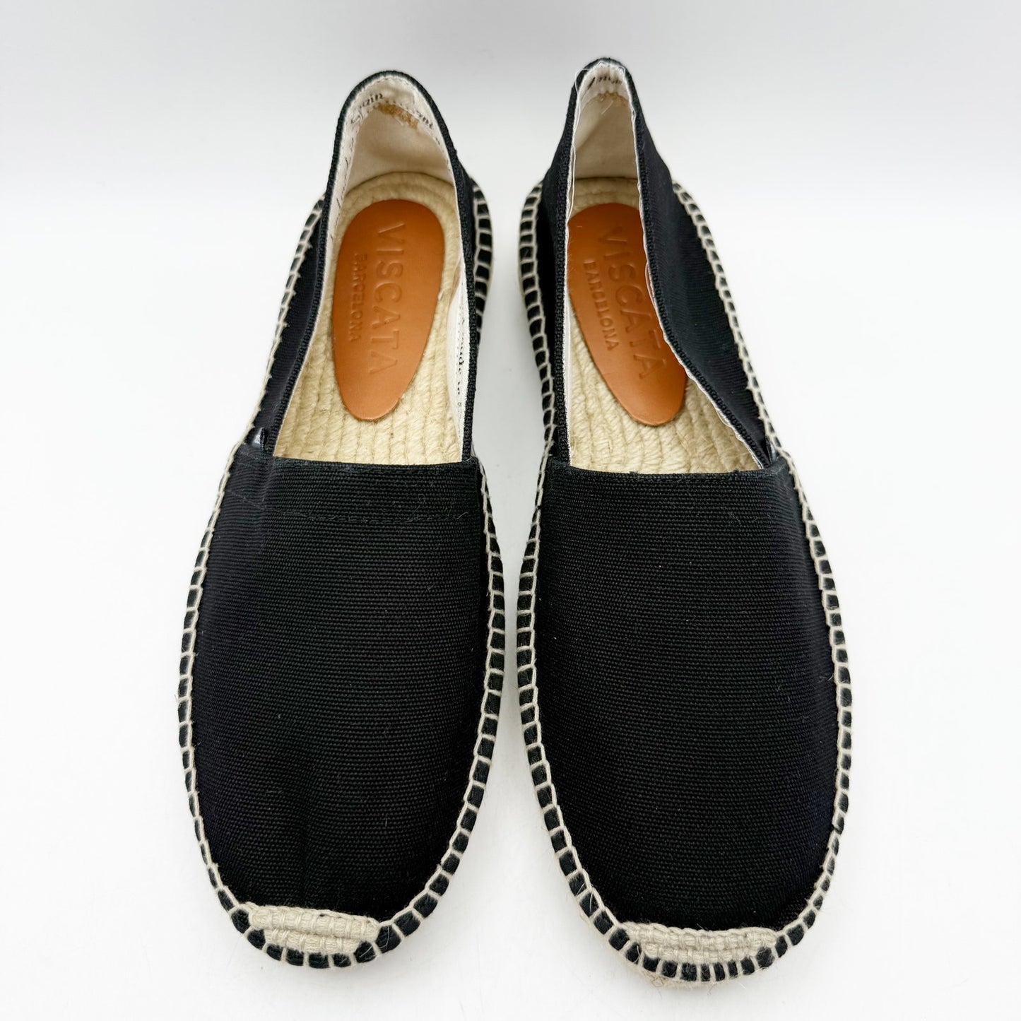 VISCATA Mens Sitges Espadrille Flats EU 42 US 9 Black Slip On NIB