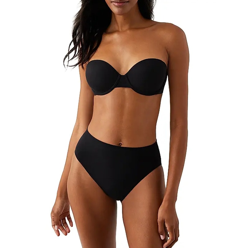 WACOAL Comfort First Strapless T-Shirt Bra 36D Black Seamless Convertible NWT