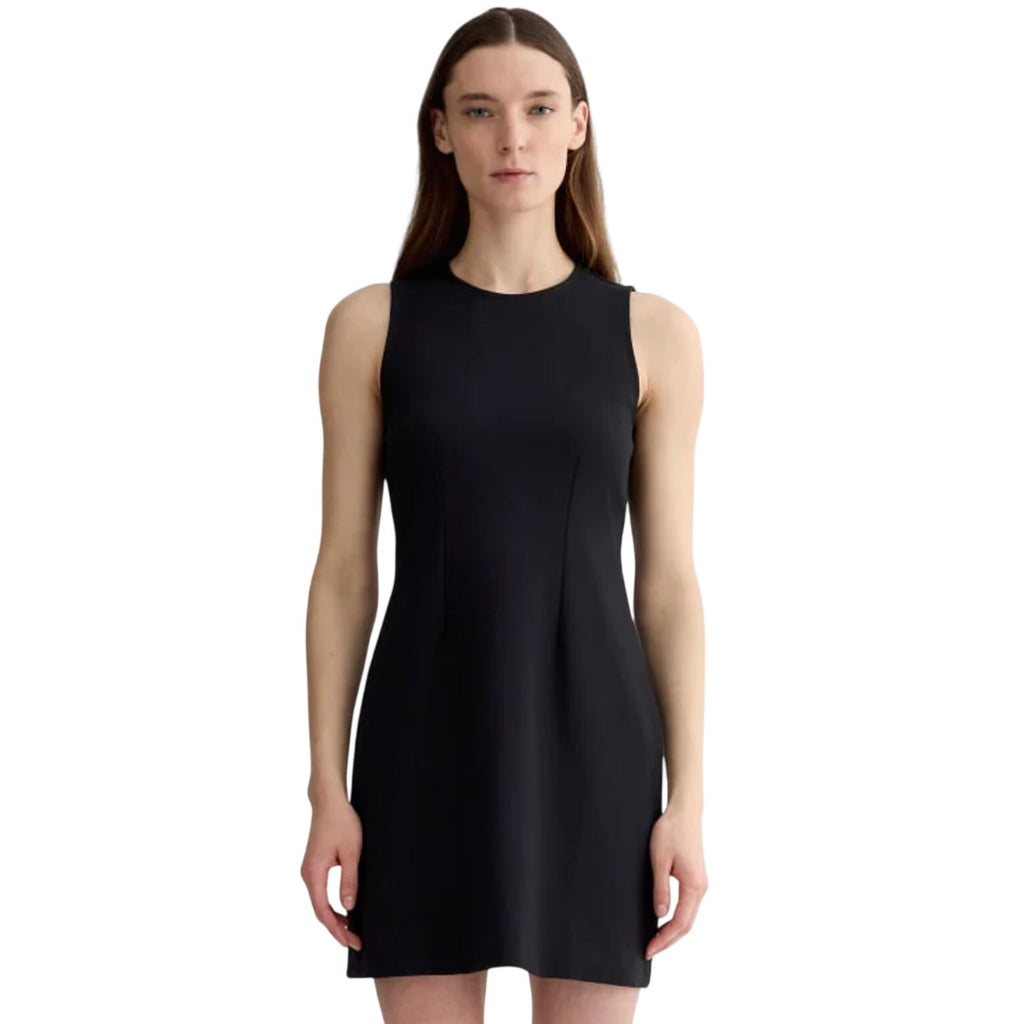 EVERLANE Women's The Dream '90s Shift Dress XS Black Sleeveless Stretch NWT
