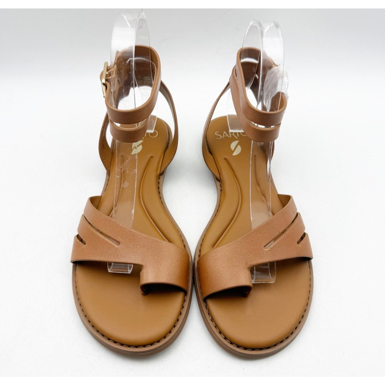 Franco Sarto Women's Greene Gladiator Sandals Size 6 M Brown Tan Toe Strap NWOB