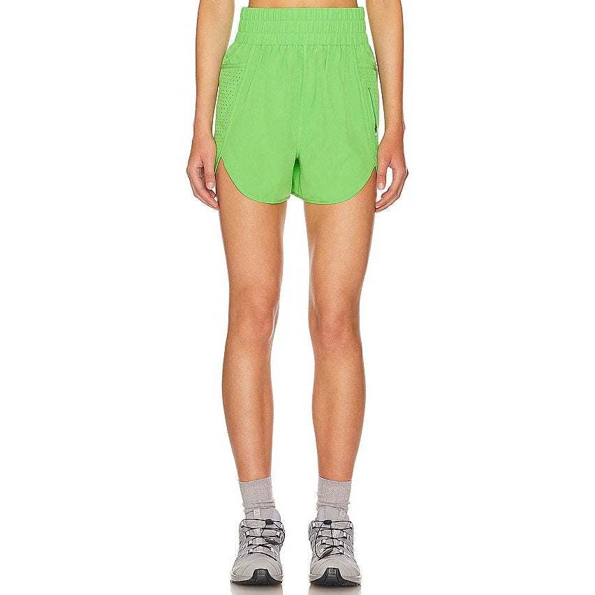 BEACH RIOT Women's Cliff Athletic Shorts Medium Palm Garden Green Pull-On NWT