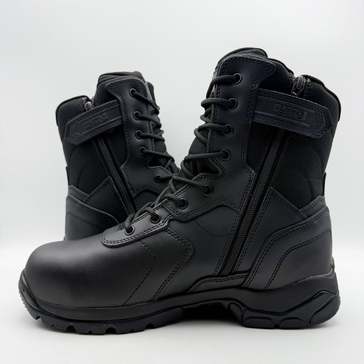 Battle Ops Mens 8” CT Tactical Duty Boot Size 9 Black Leather Waterproof NIB