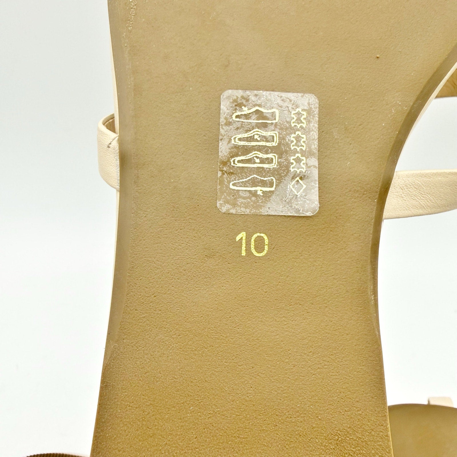 Cecelia New York Womens Mig Slide Sandals US 10 Nude Beige Gold Leather NWOB