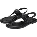 Michael Kors Womens Mandy Leather Thong Sandals Size 12 Black Slingback NIB