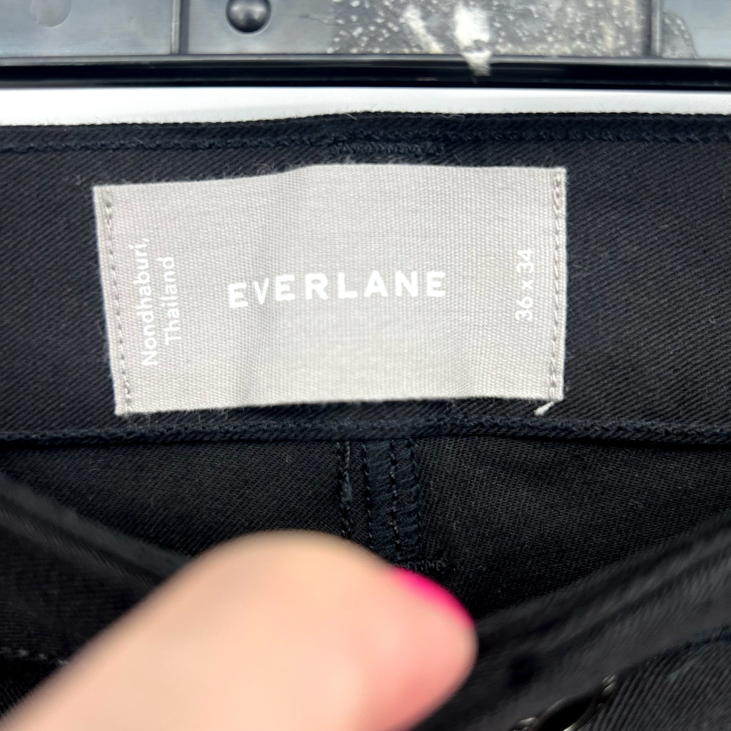 EVERLANE Men's The Performance 5-Pocket Pants 36x34 Black Chinos Stretch NWT