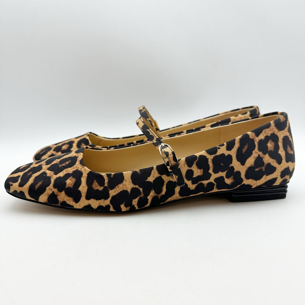 Franco Sarto Womens Tinsley Mary Jane Flats Size 11 M Leopard NWOB