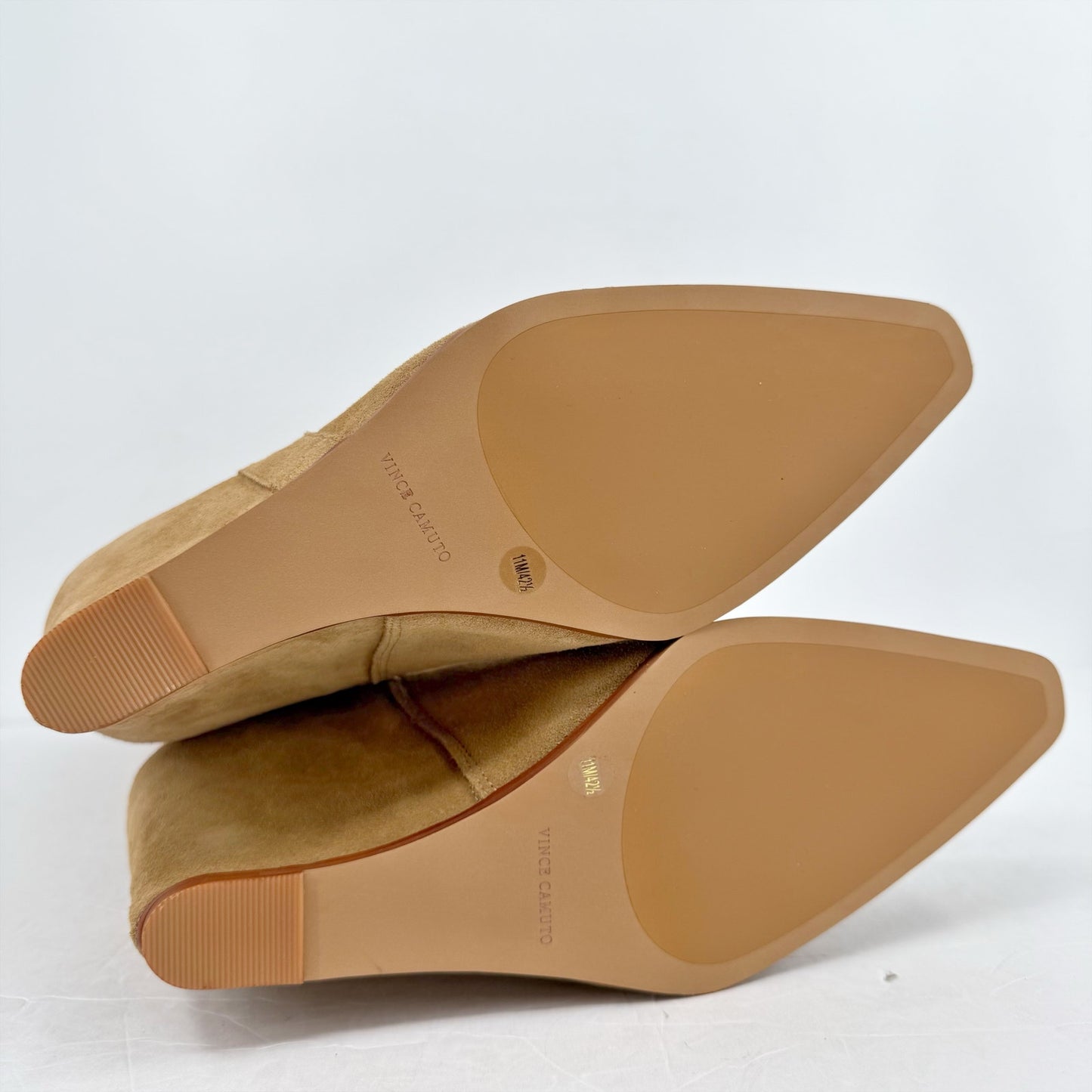 Vince Camuto Womens Tiasie Over the Knee Wedge Boots US 11 M Tan Suede NWOB