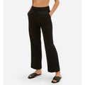 Everlane Womens The Easy Pant Sz 0 Elastic Waist Straight Leg Chino Black NWT