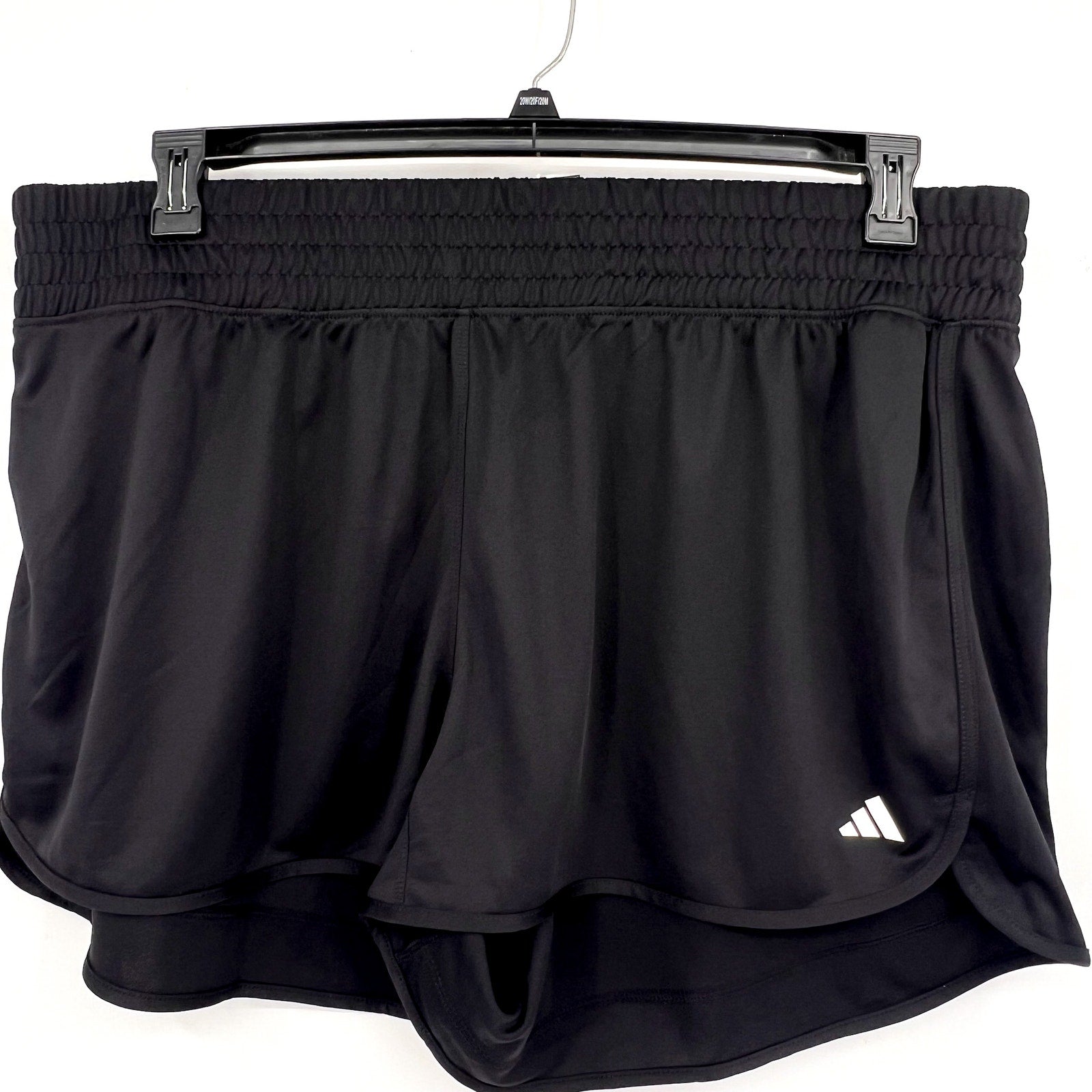 ADIDAS Women's Pacer Essentials Knit Athletic Shorts 3X Black High-Rise NWT