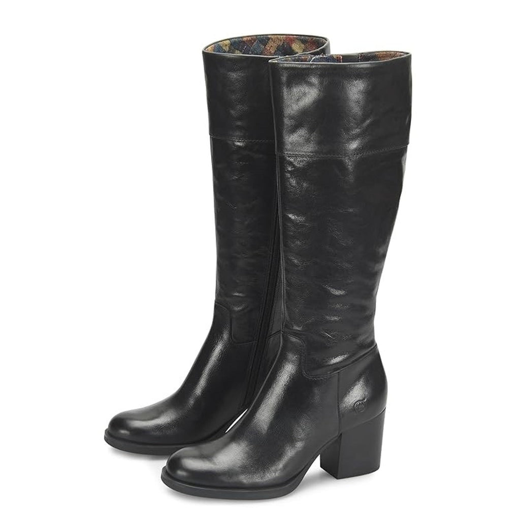 Born Womens Brandy Knee High Boots US 8 M EU 38.5 Black Leather NWT