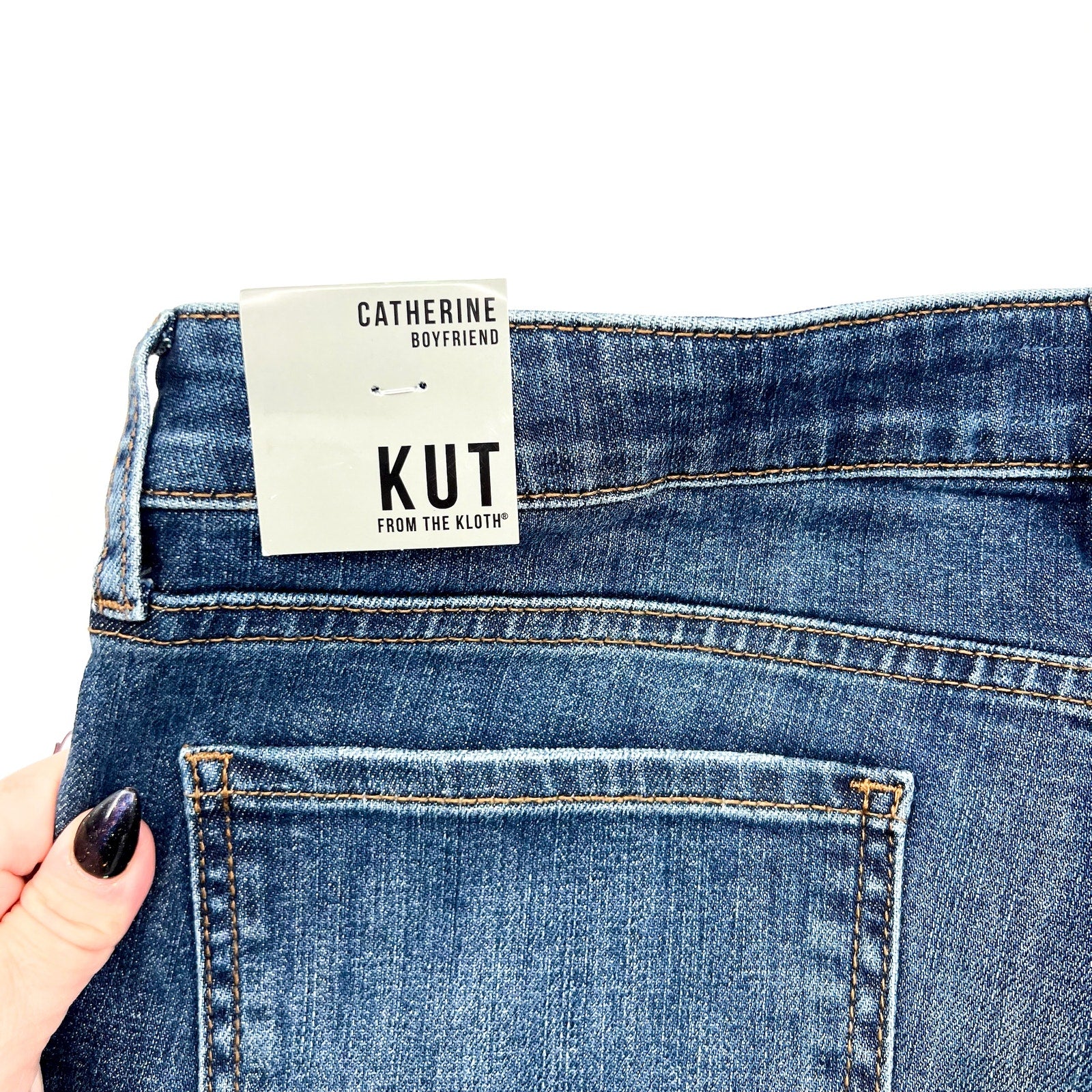 Kut from the Kloth Womens Catherine Boyfriend Jeans Size 8 Blue Medium Wash NWT