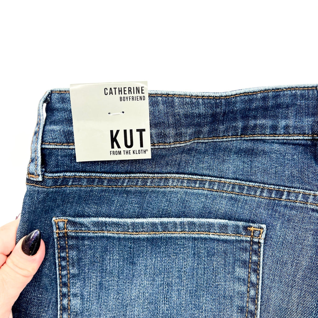 Kut from the Kloth Womens Catherine Boyfriend Jeans Size 8 Blue Medium Wash NWT