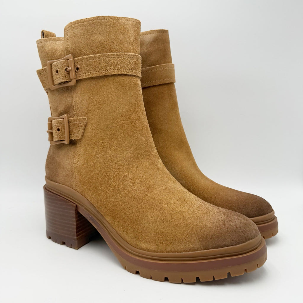 Naturalizer Women Trina Heeled Boots Size 10 M EU 41 Brown Suede NIB