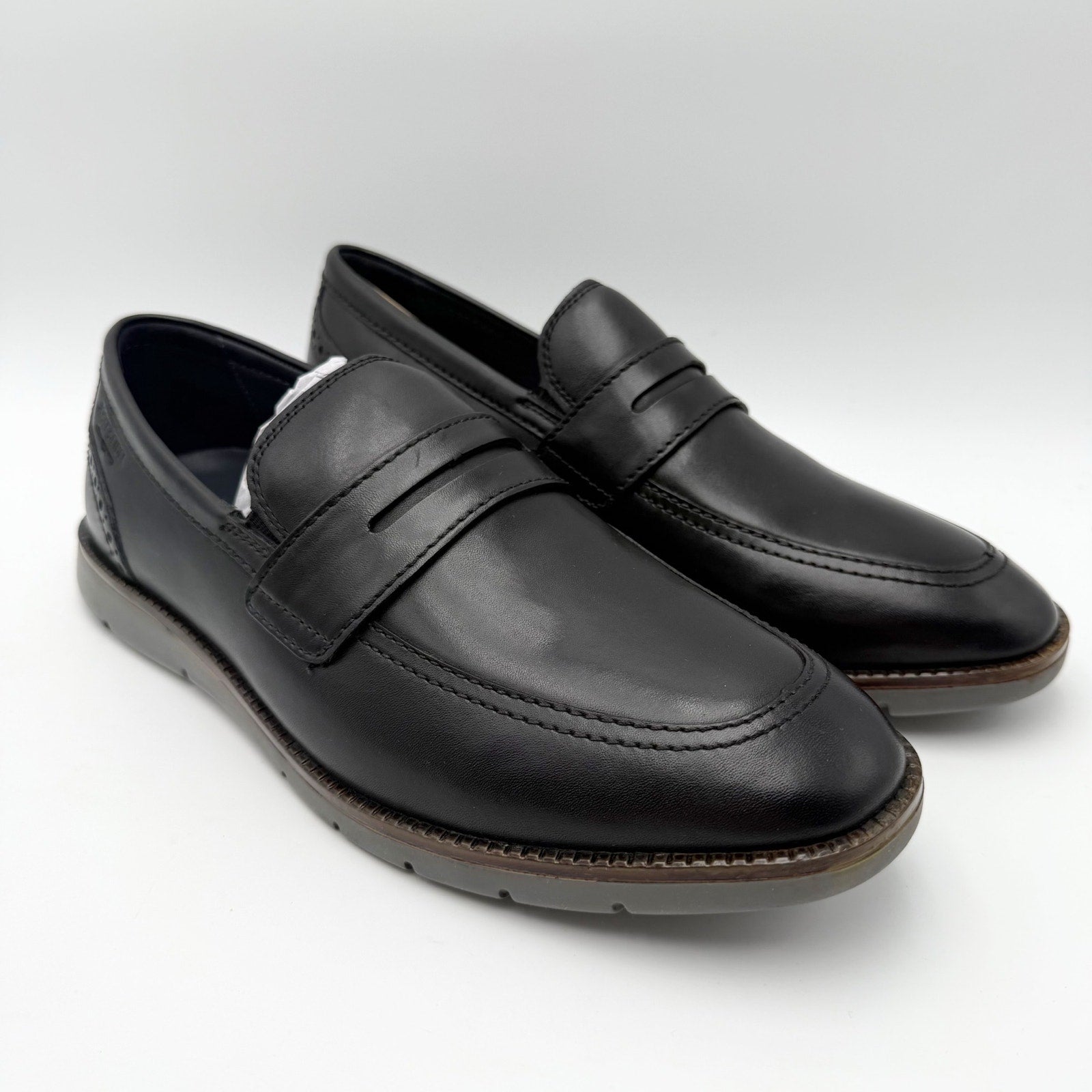 Josef Seibel Mens Tyler 10 Penny Loafers EU 41 US 8 Black Leather NWOB