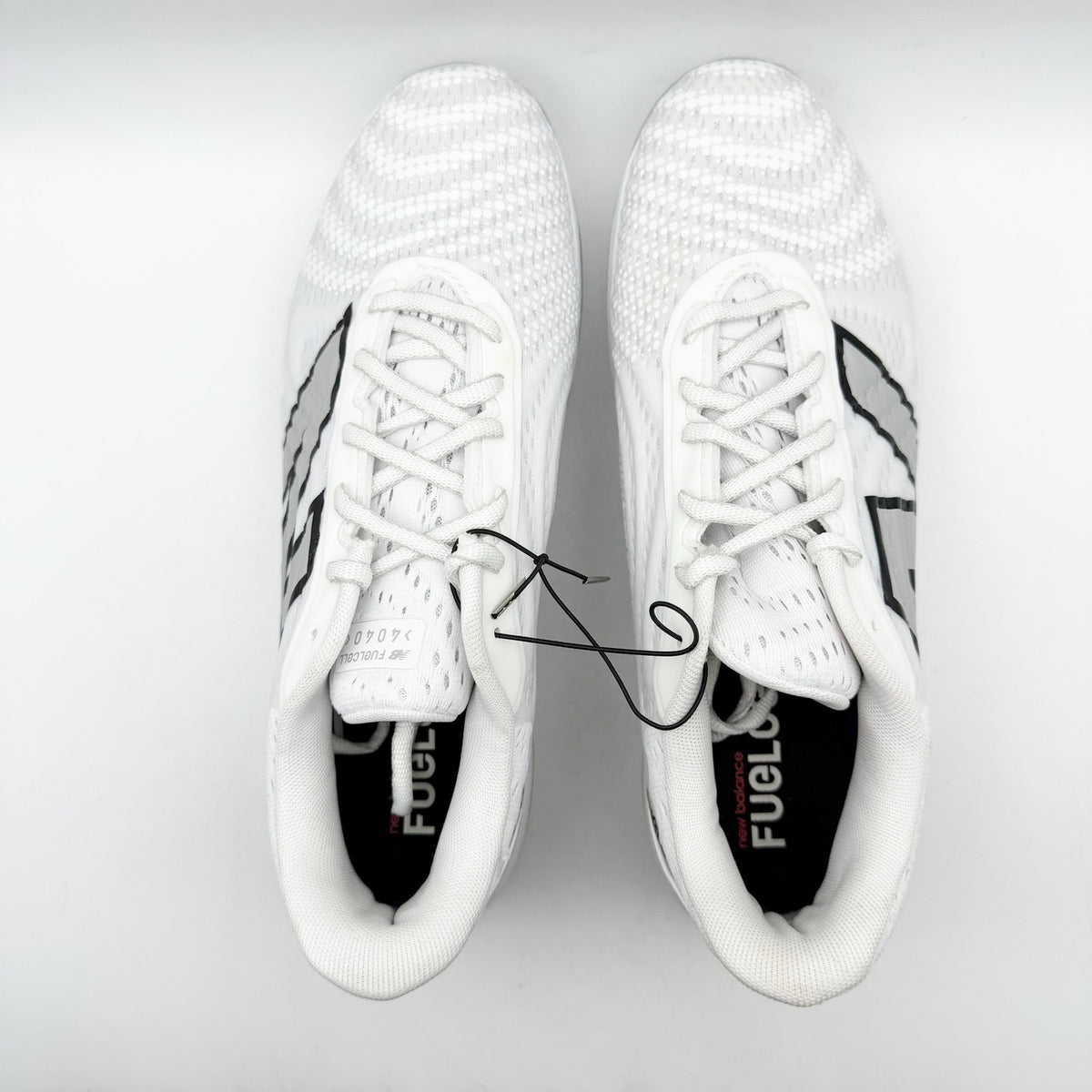 New Balance Mens FuelCell 4040v7 Baseball Cleats Size 14 White Black Metal NWOB