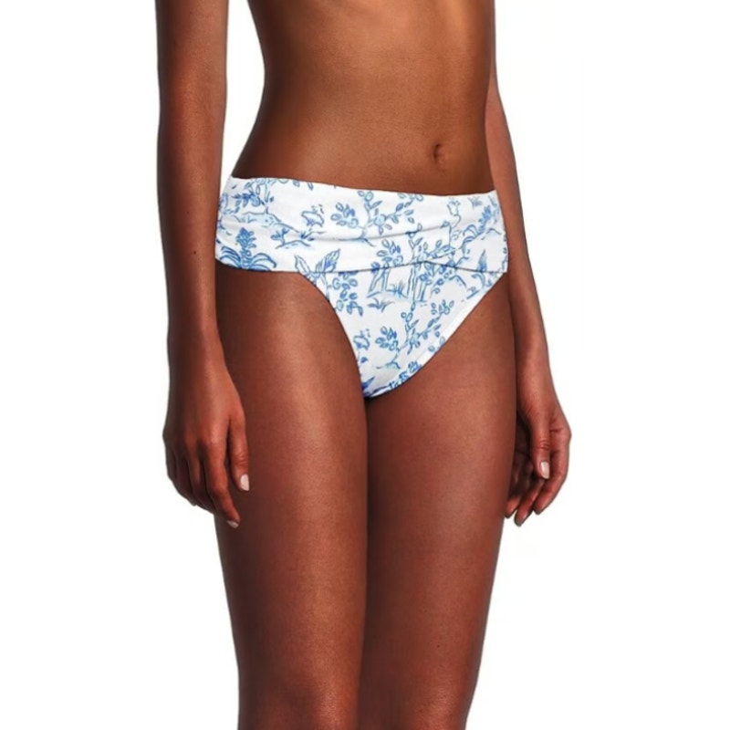 LILLY PULITZER Lagoon Hipster Biknini Bottom US 4 Resort White Tall Tales NWT