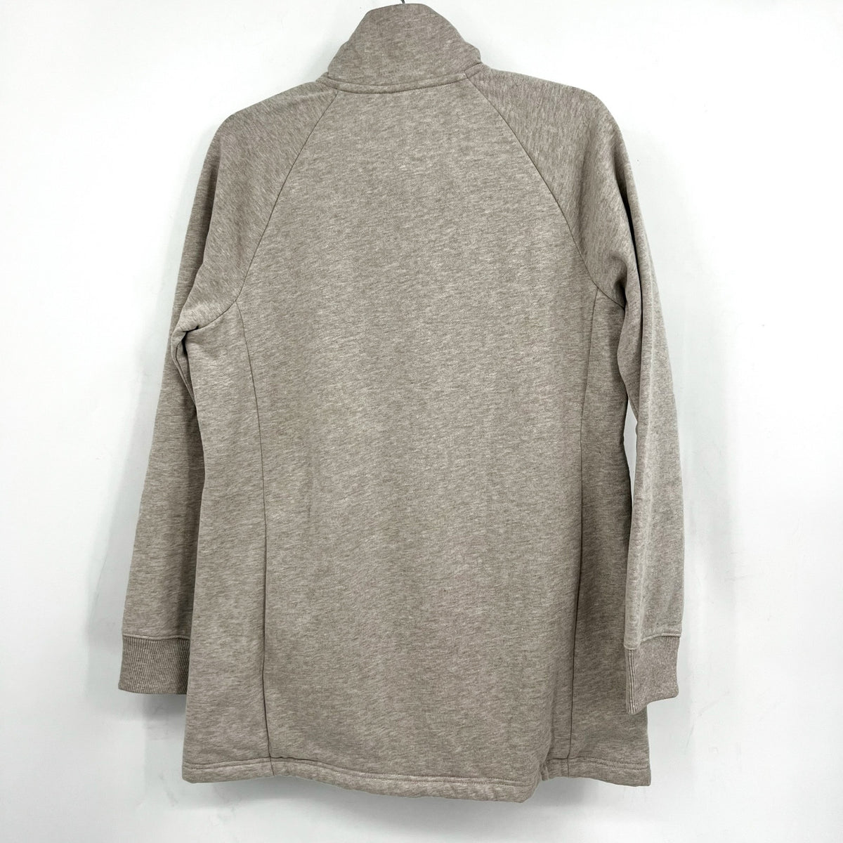 L.L. BEAN Womens 1912 Sherpa Lined Tunic Jacket Medium Grey Oatmeal Full Zip NWT
