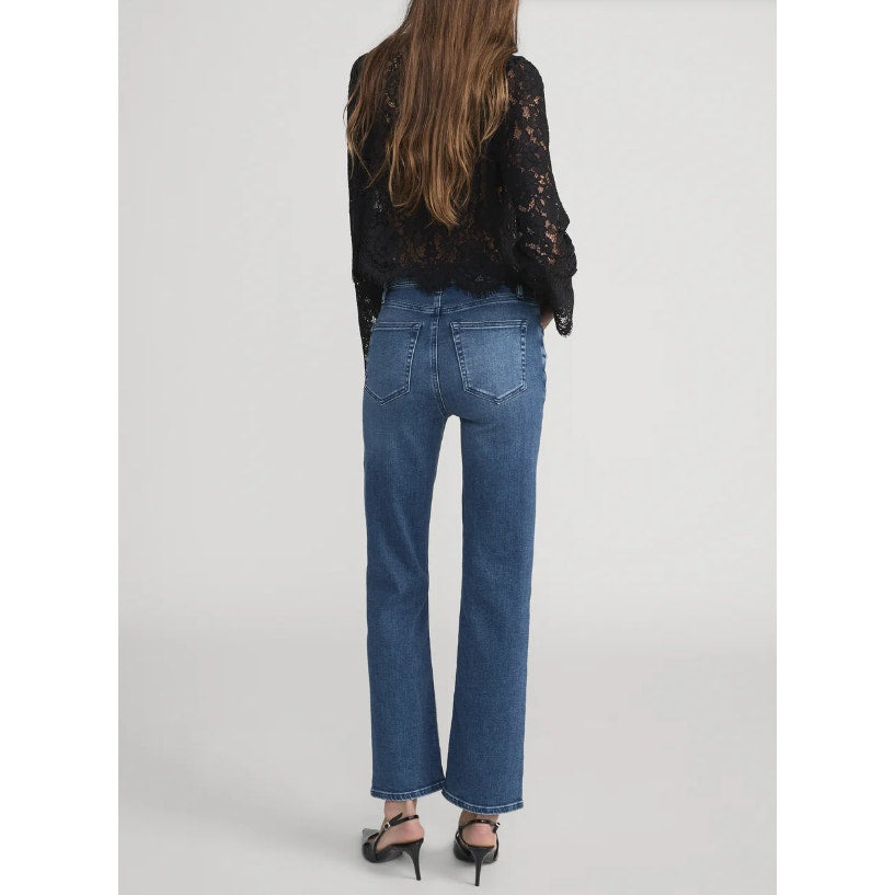 FRAME Women's Le High Straight Jeans Size 25 US 0 Blue Wash Westwood Grind NWOT
