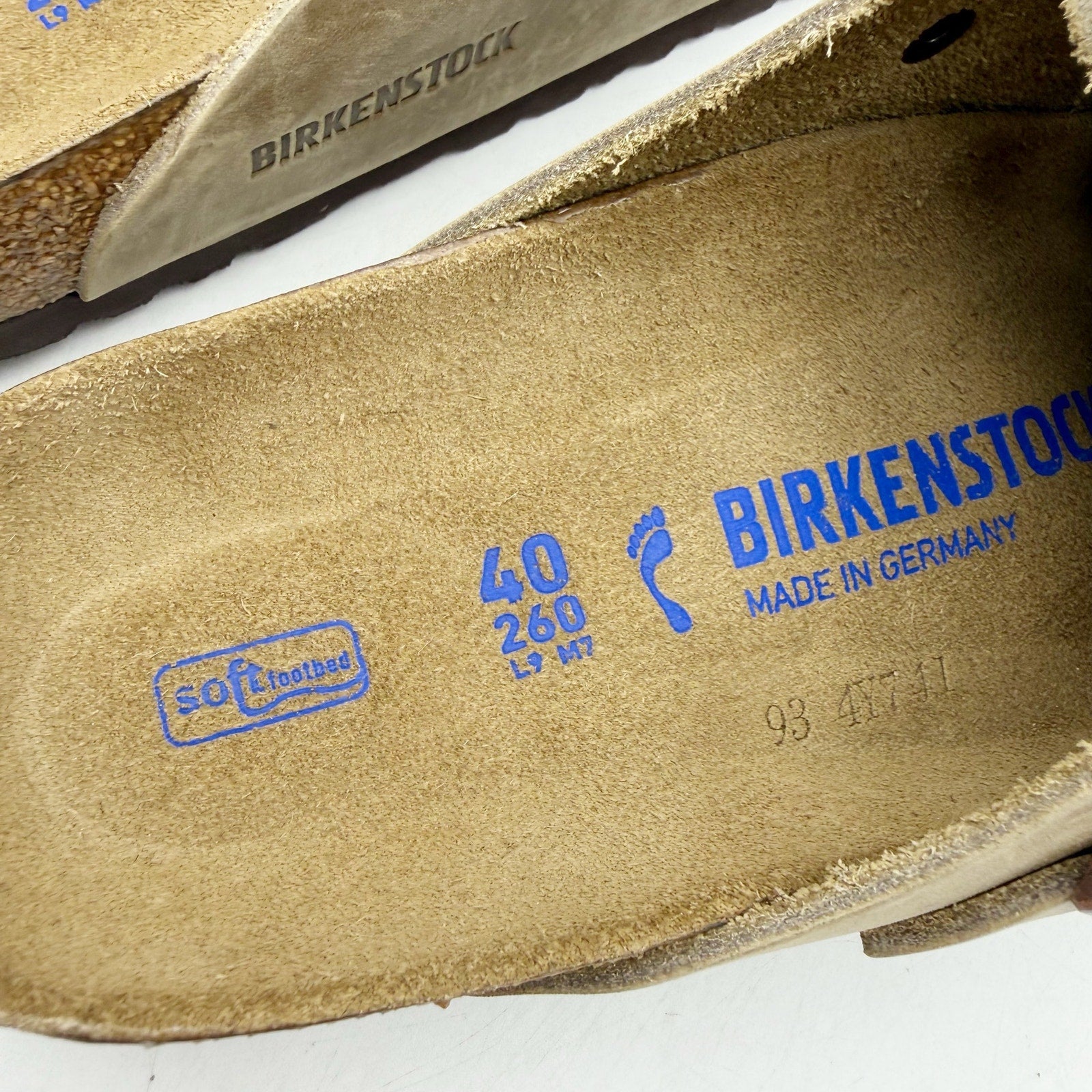 Birkenstock Womens Boston Soft Footbed Clogs EU 40 US 9 Brown Suede Slip On NWT