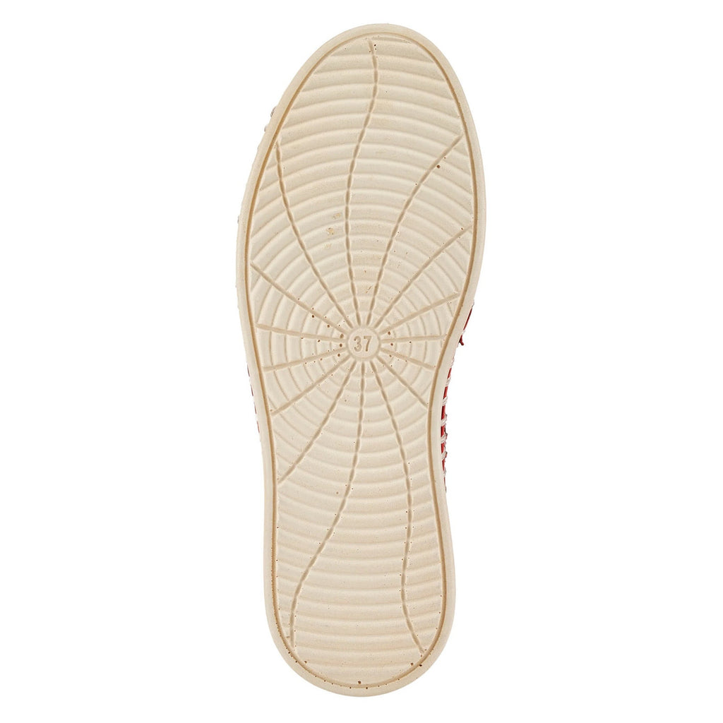 Spring Step Womens Newday Shoes EU 41 US 9.5-10 Red Leather Slip On Flats NIB
