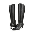 Naturalizer Women Deesha Knee High Boots US 7.5 WIDE Wide Calf Black Leather NIB