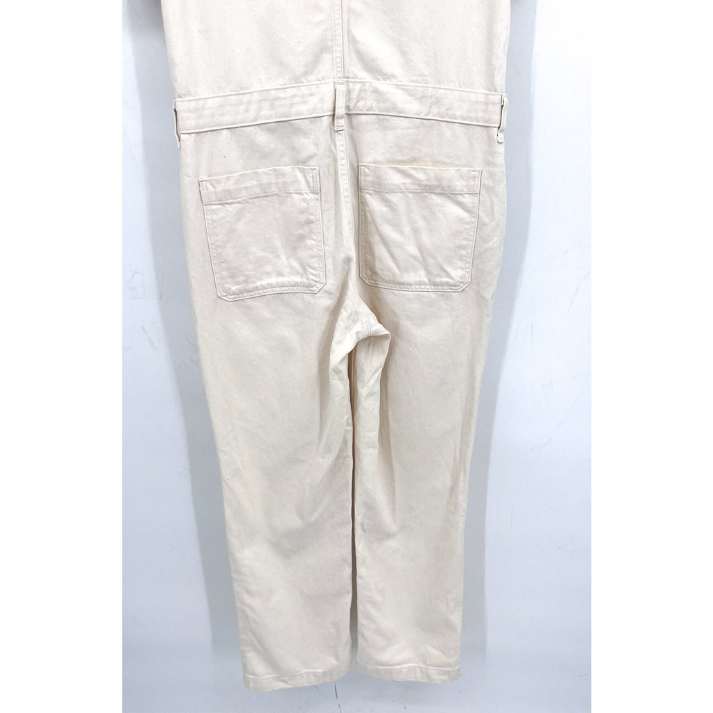 EVERLANE Women's The Supersoft Jean Coverall Size 6 Cream Jumspsuit NWT
