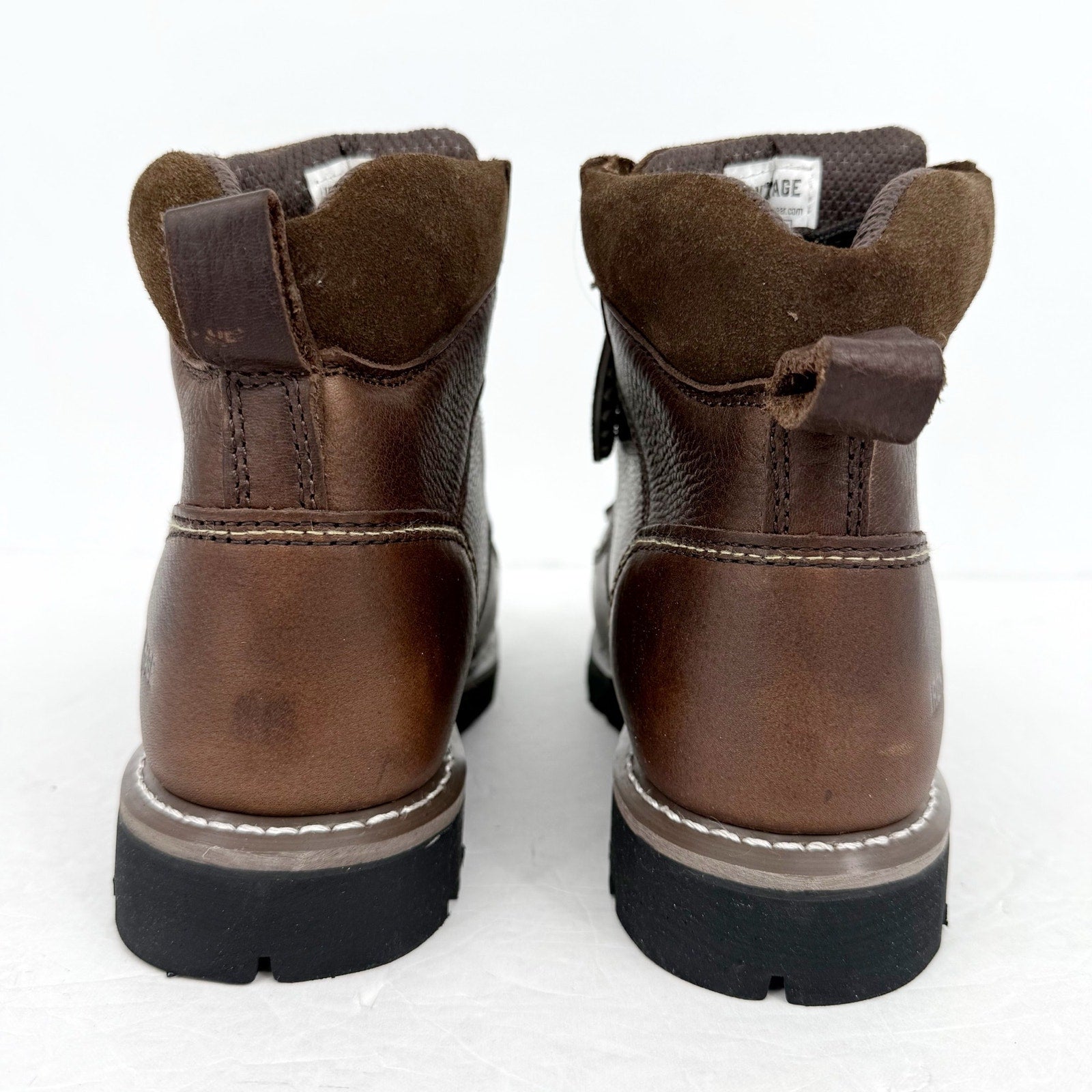 Iron Age Mens Dozer 6 Work Boots US 6 Wide Brown Leather Steel Toe NIB