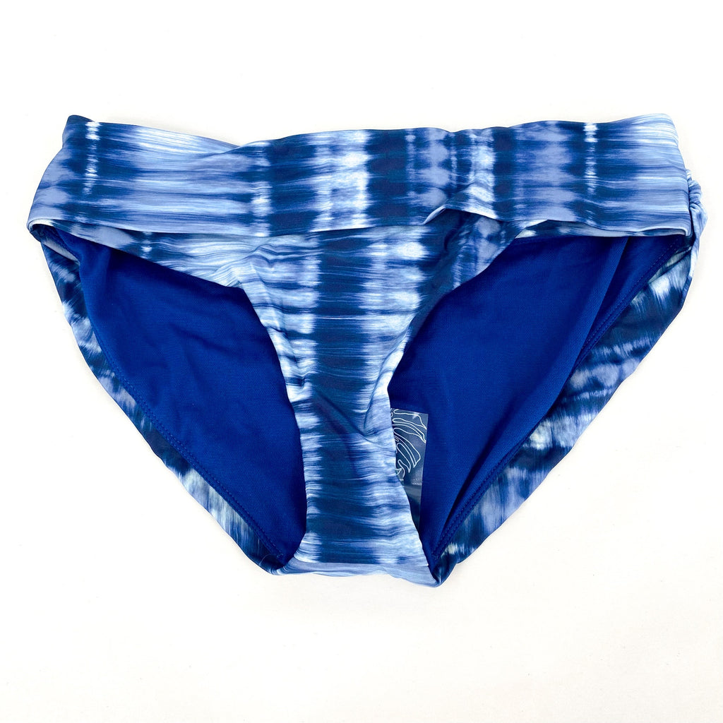 PRANA Women's Marta Bikini Bottom XS Blue Belize Hazy Days Hipster Stretch NWT