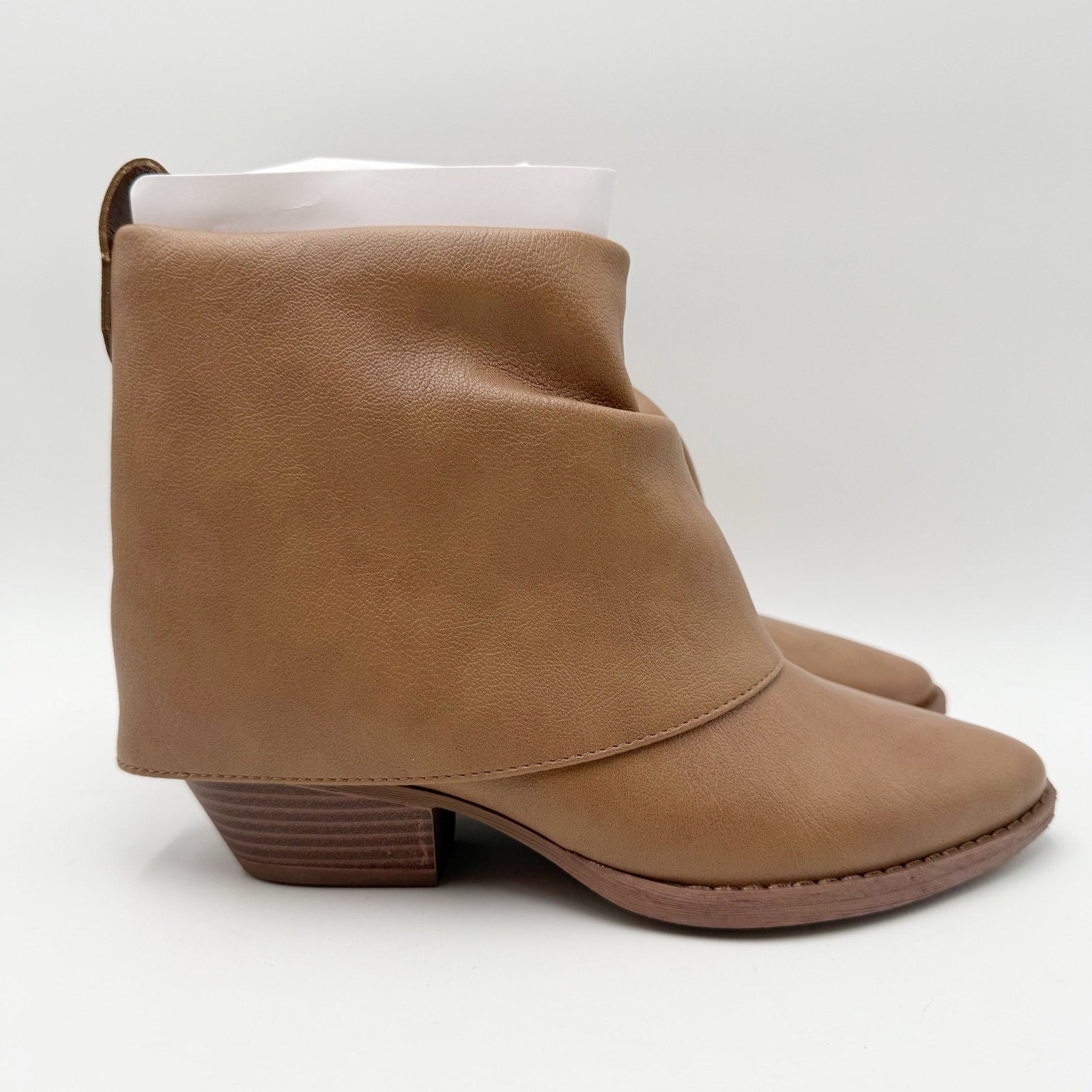 Zodiac Womens Malina Ankle Booties Size 6 M EU 36 Warm Taupe Vegan Leather NIB