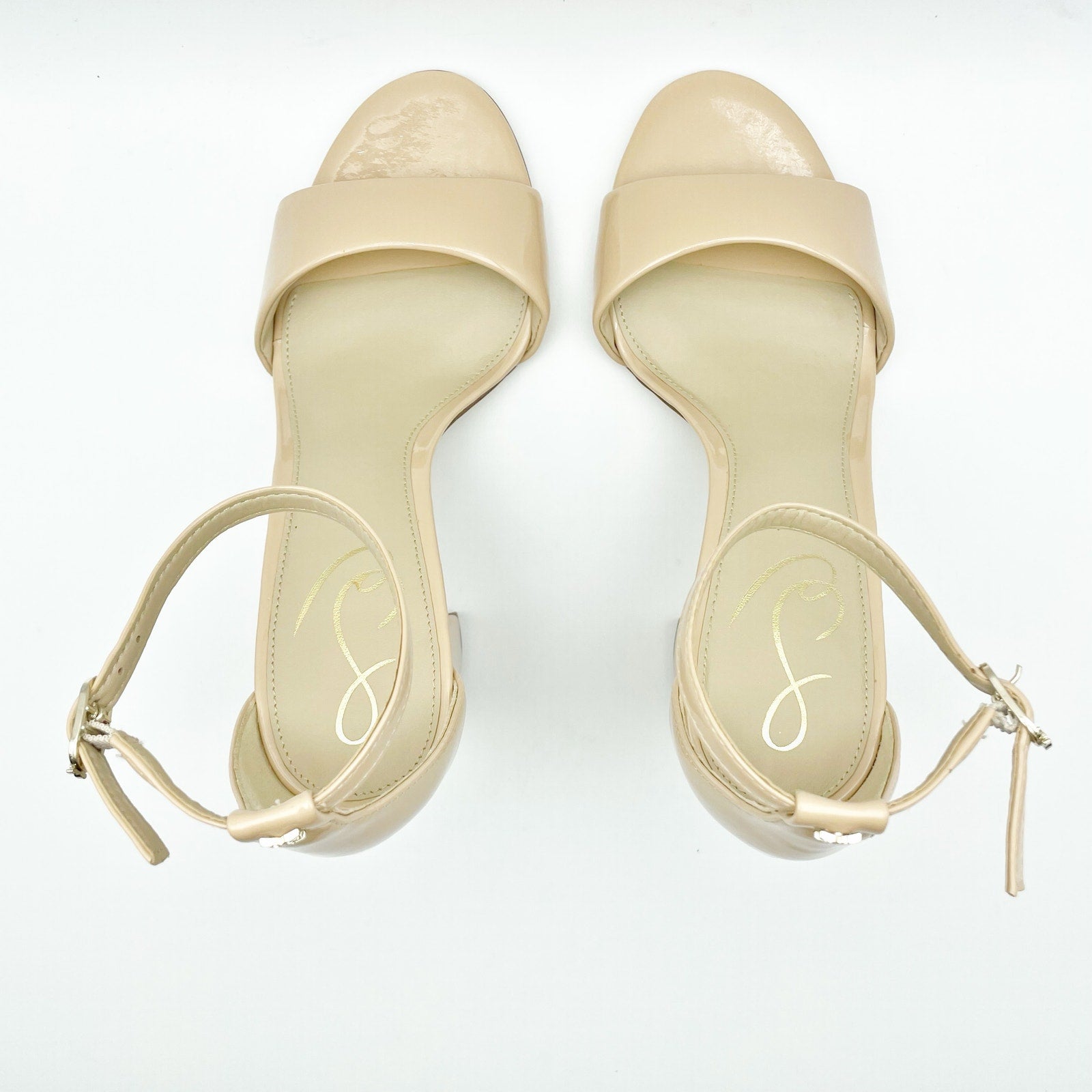 Sam Edelman Womens Robyn Heeled Sandal US 7.5 M EU 38 Beige Leather NIB