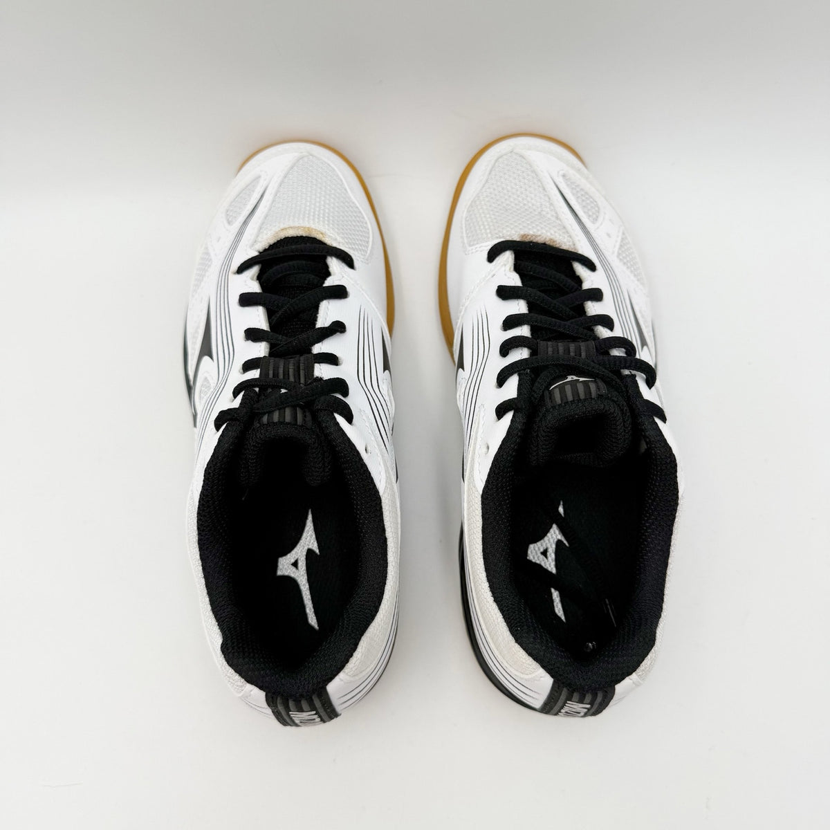 MIZUNO Womens Cyclone Speed 3 Volleyball Shoe Size 8 White Black Lace Up NWOB