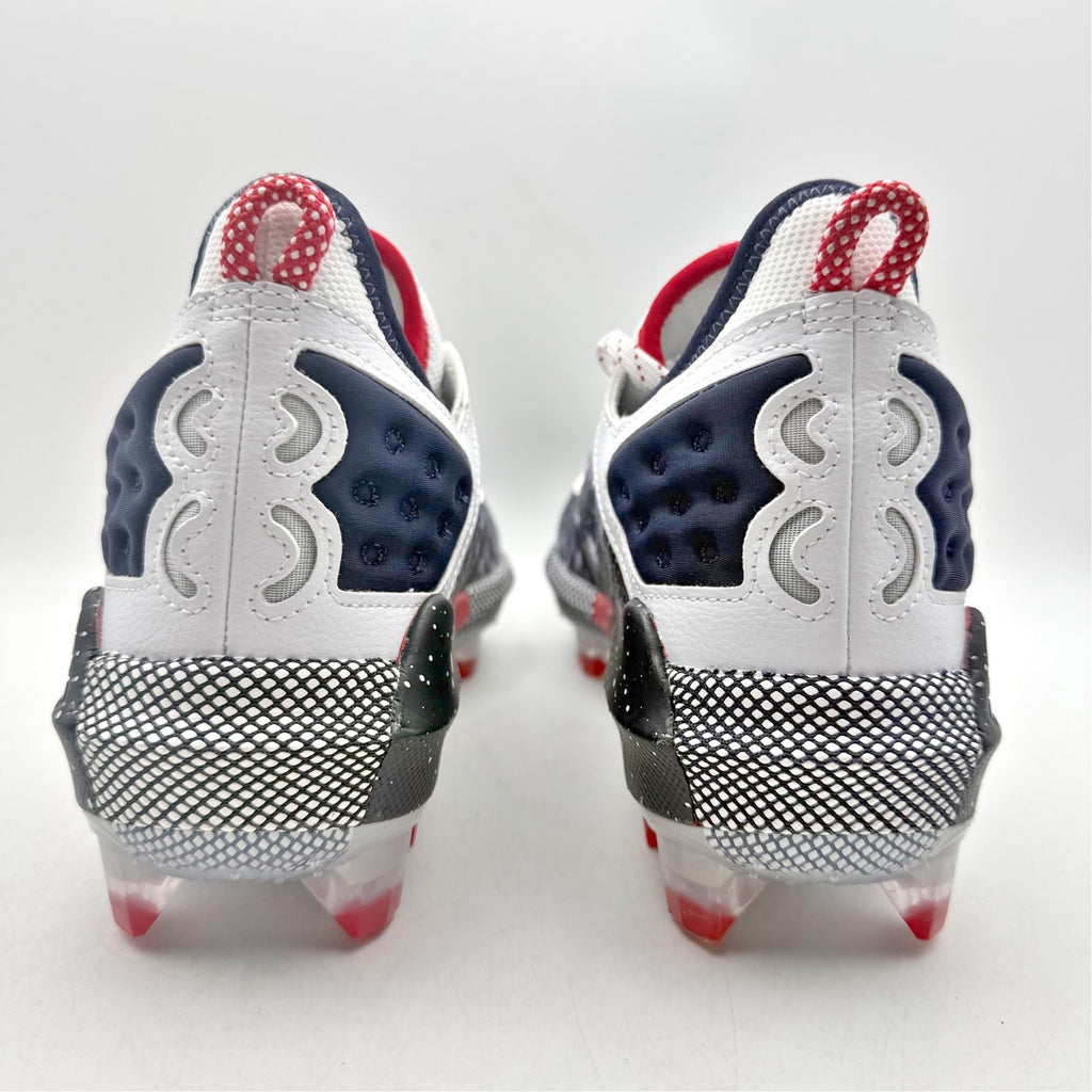 Under Armour Mens Harper 8 Elite TPU Baseball Cleats US 7.5 White Blue Red NWOB