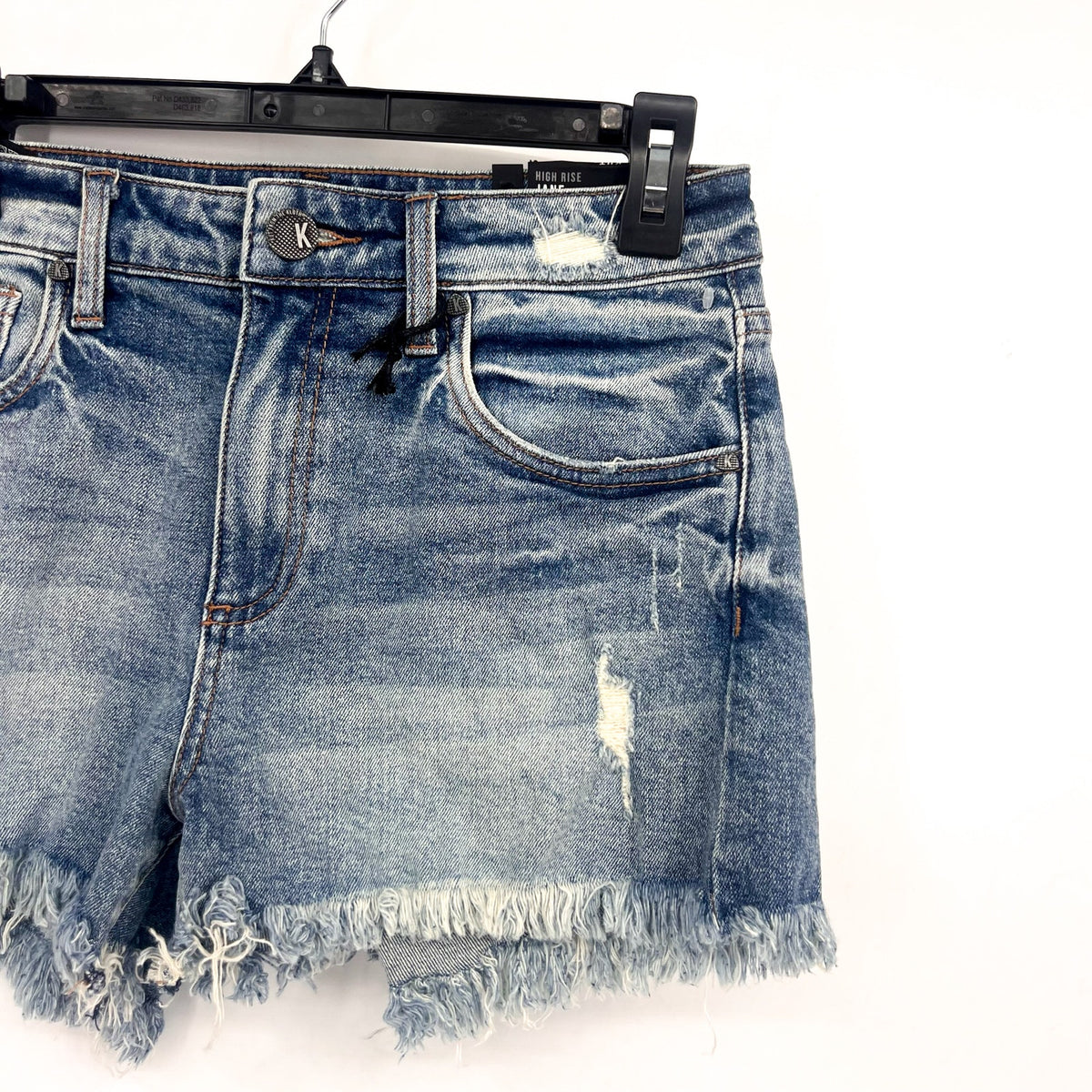 KUT FROM THE KLOTH Jane Jean Shorts Size 0 Proactive Blue Fray Hem NWT