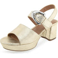 AEROSOLES Women's Chamber Heeled Sandals Size 10M Soft Gold NWOB