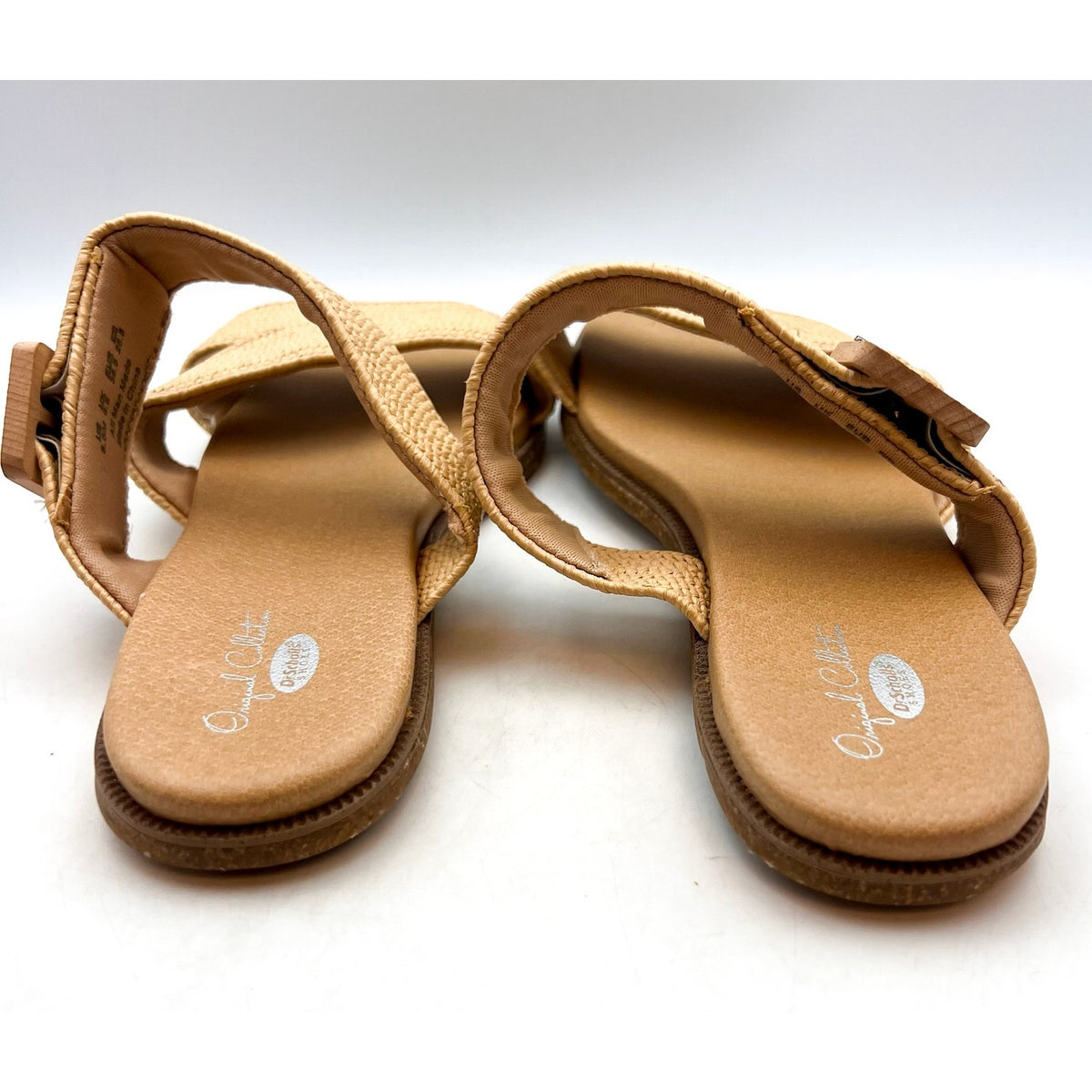 DR. SCHOLL'S Womens Paradise Now Slide Sandals Size 8.5 EU 38.5 Tan Natural NWOB