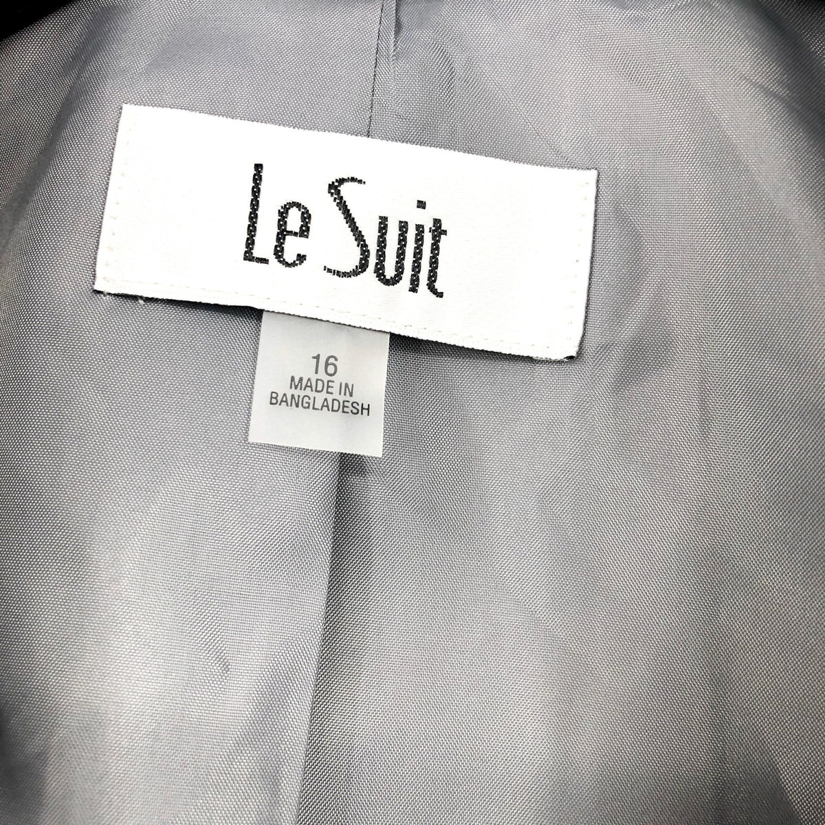 LE SUIT Women's Metallic Peplum Blazer Jacket Size 16 Platinum Gray NWT