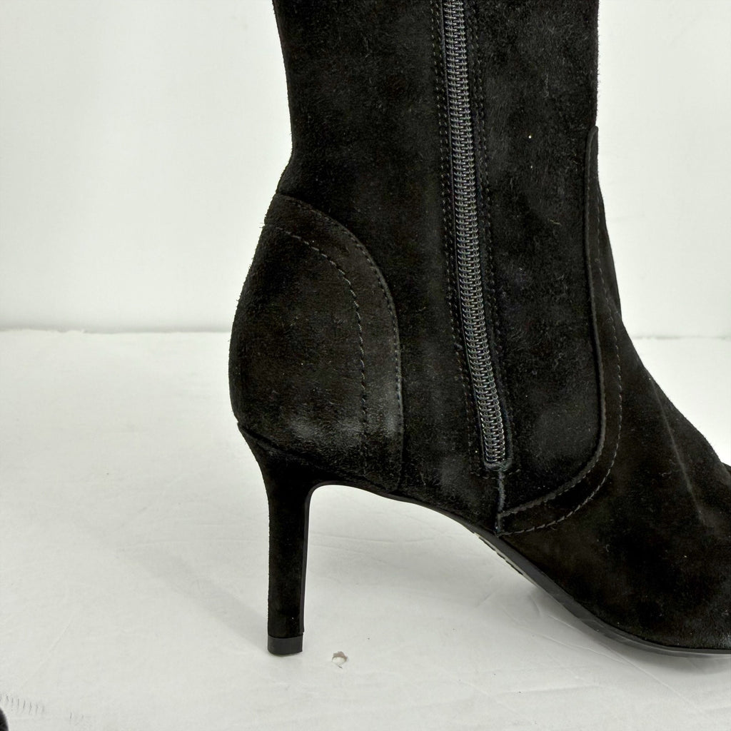 Aquatalia Womens Knee High Boots US 7.5 M EU 38 Black Suede NWOB