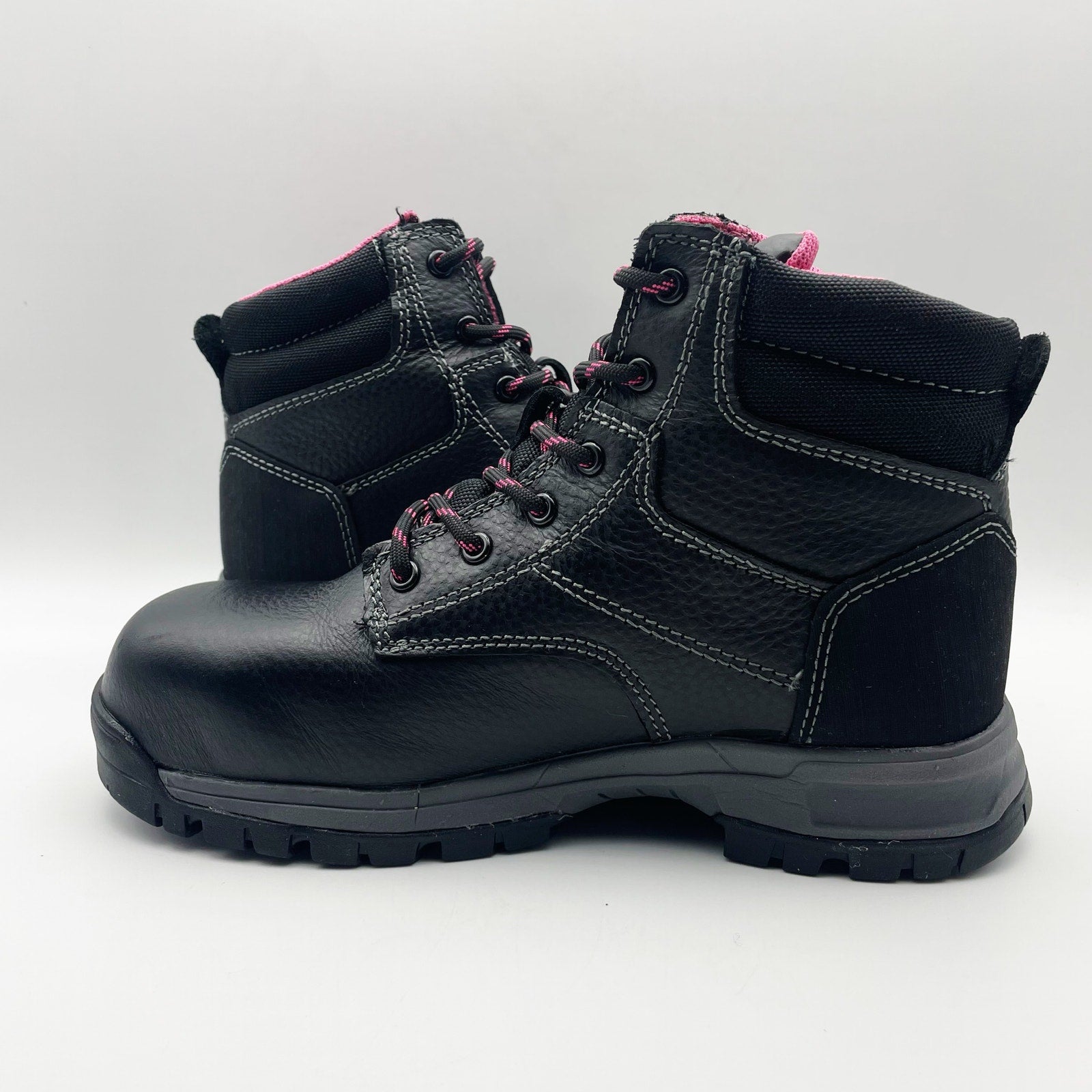 Wolverine Womens Piper Composite-Toe 6" Work Boots Size 7 M Black WP Leather NIB