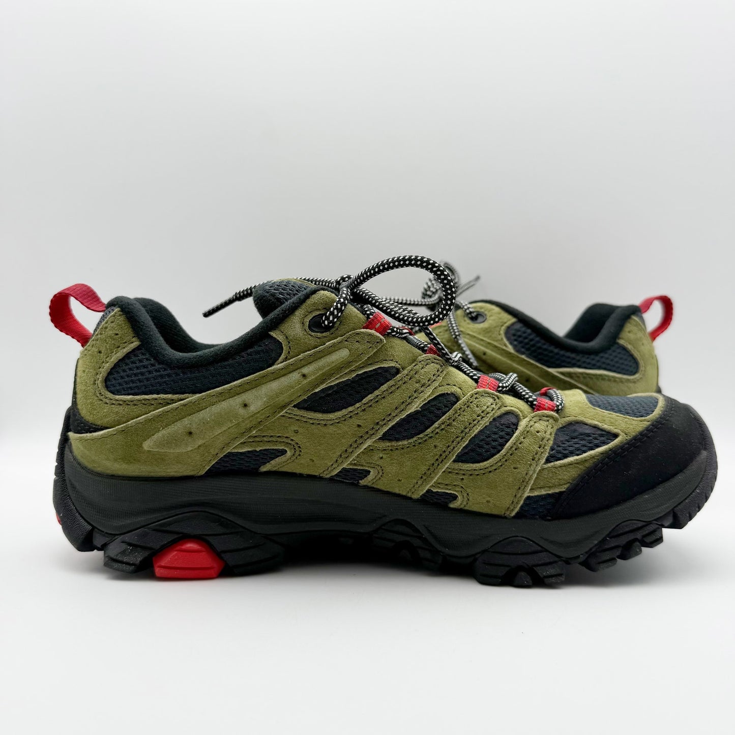 Merrell Mens Moab 3 Hiking Sneakers US 10 Green Black Suede Leather NIB