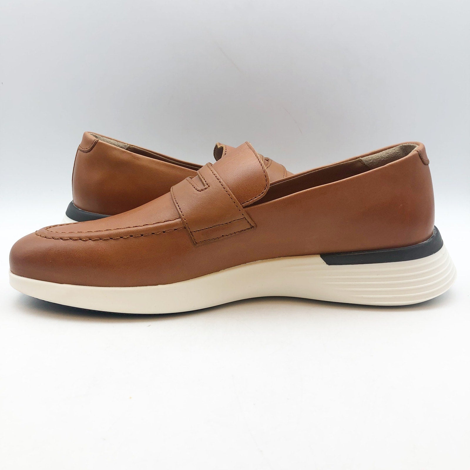 Wolf & Shepherd Crossover Loafer Slip On Mens 6 Womens 7.5 Tan Leather NIB