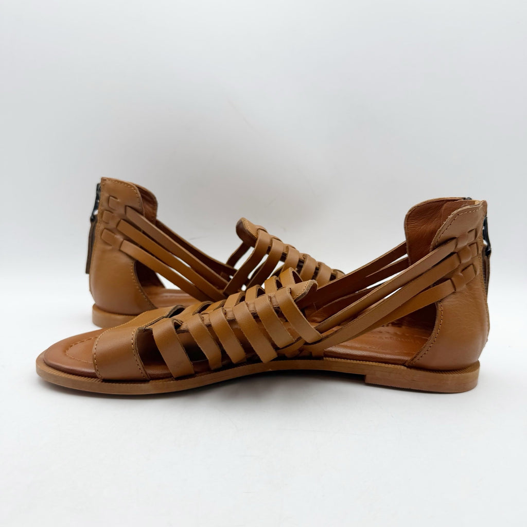 Vintage Foundry Co. Womens Keira Sandals US 8 EU 38.5 Camel Brown Leather NWOB