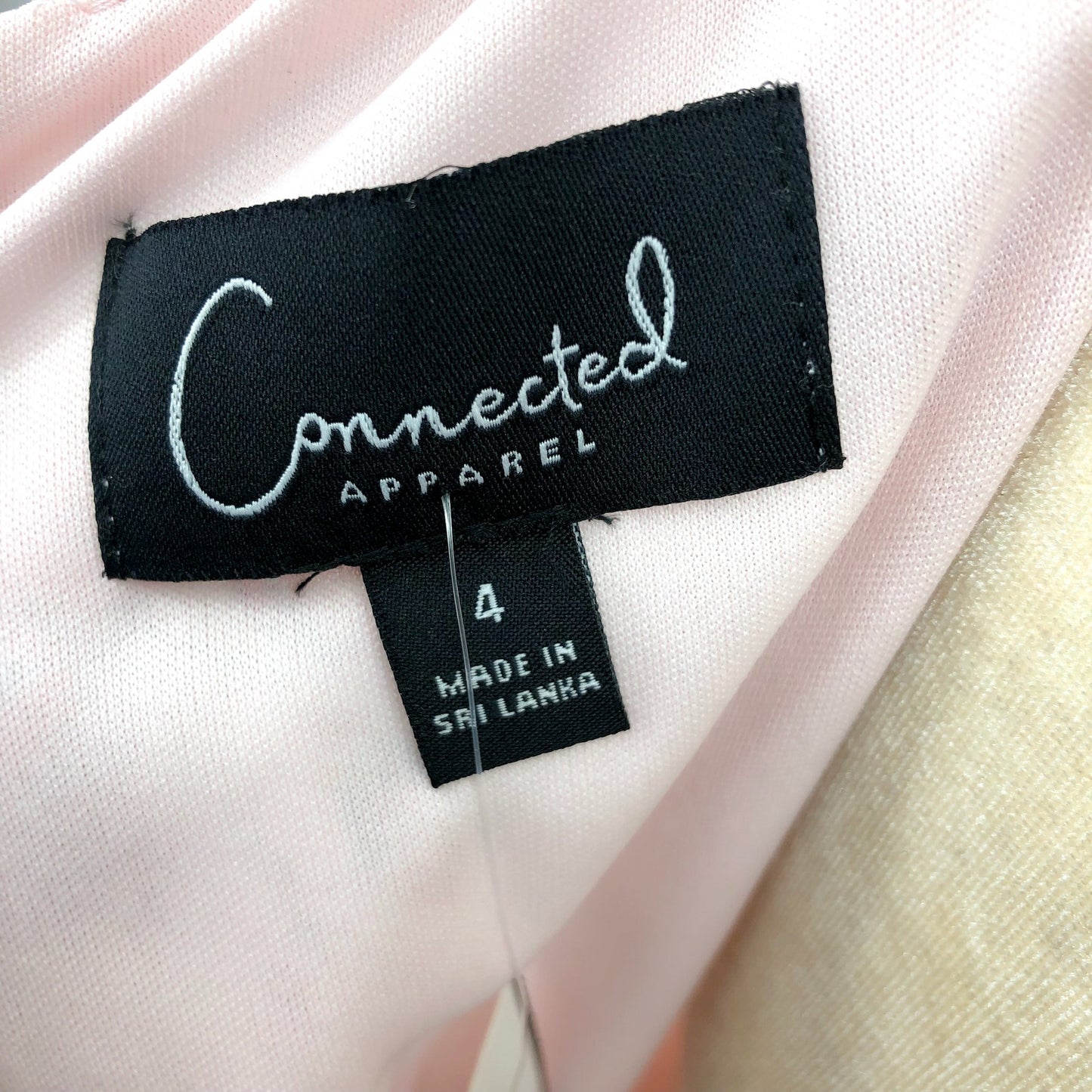 CONNECTED APPAREL Women's Sleeveless Chiffon Dress Size 4 Pink Floral Print NWT