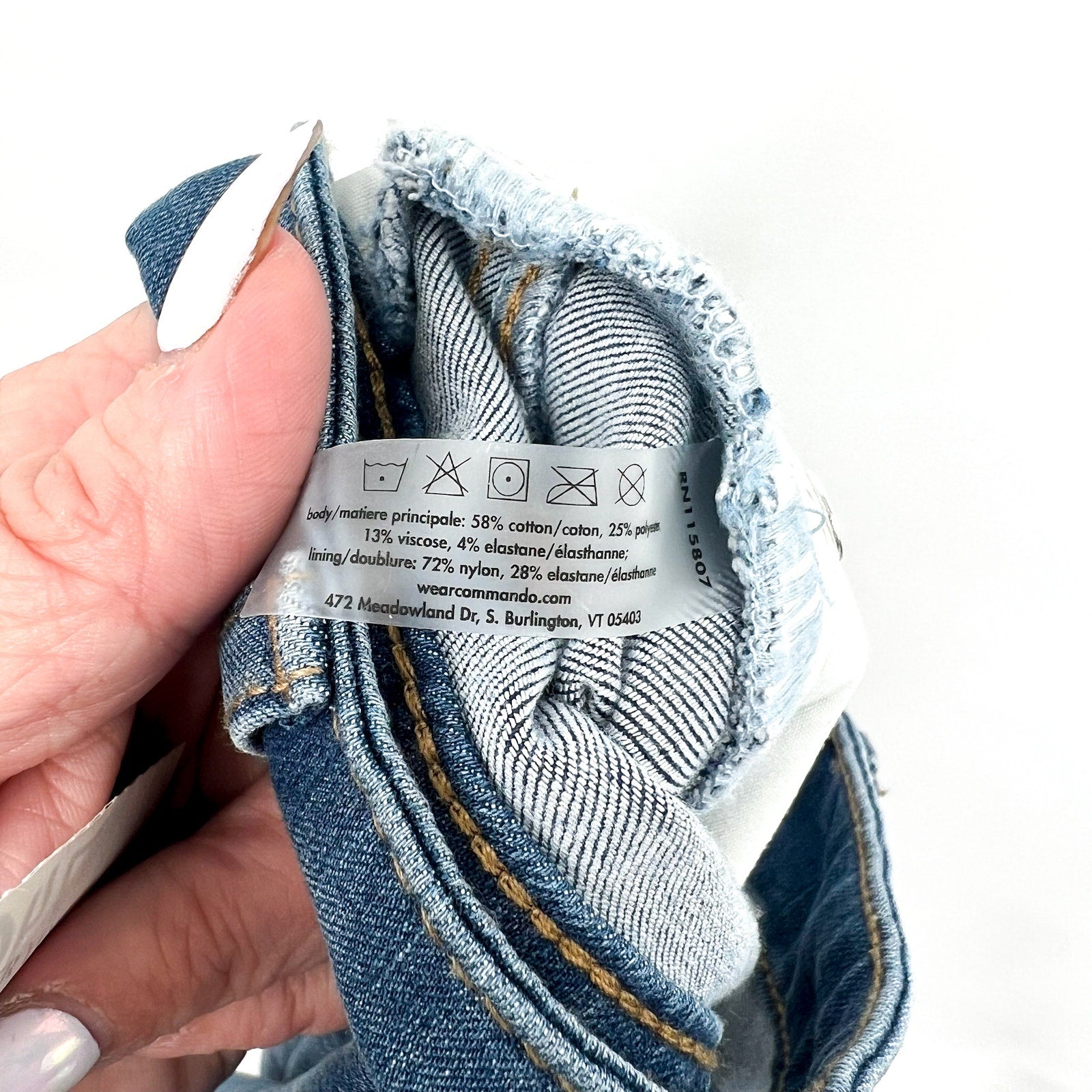 COMMANDO Women's Do It All Denim Skinny Jeans Large 12-14 Blue Light Indigo NWT