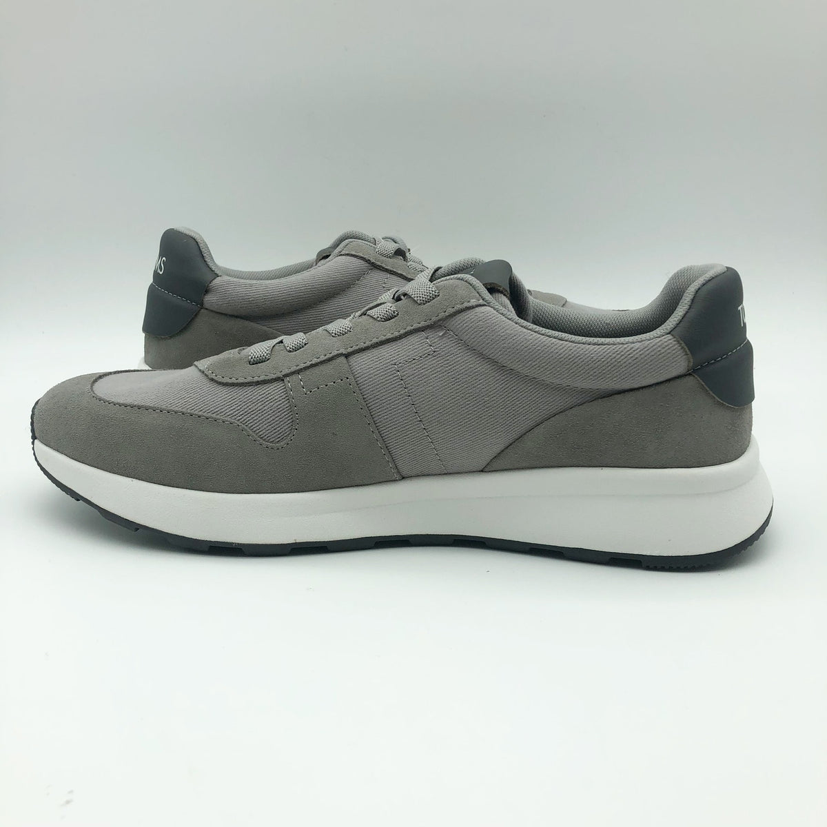 Toms Mens TRVL LITE Retro Runner Sneakers Size 9 Drizzle Grey Suede Twill NIB
