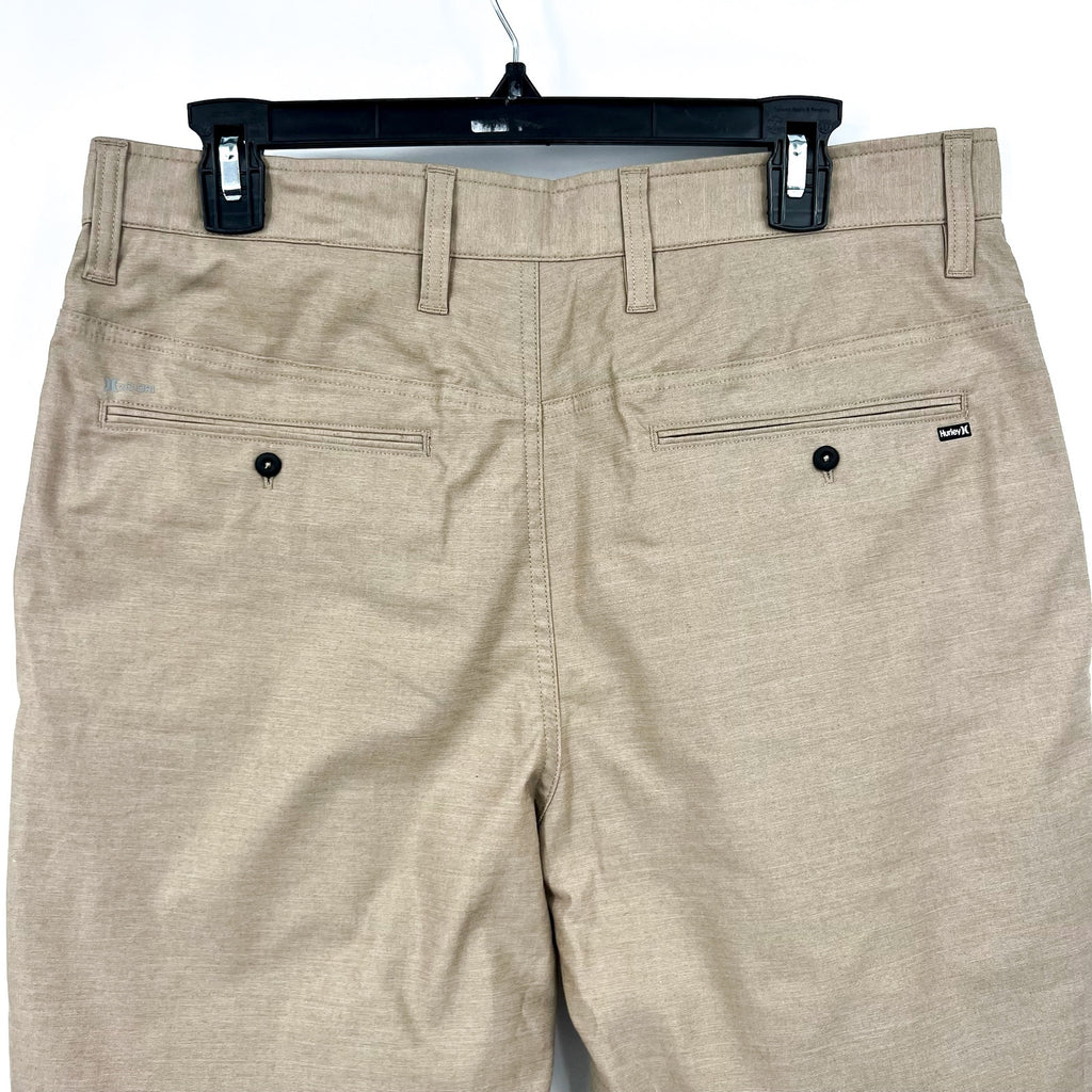 HURLEY Men's H2O-Dri Breathe Walk Shorts Size 31 Khaki Flat Front NWT