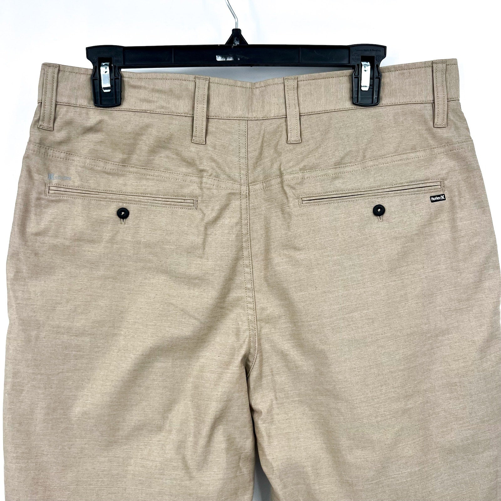 HURLEY Men's H2O-Dri Breathe Walk Shorts Size 31 Khaki Flat Front NWT